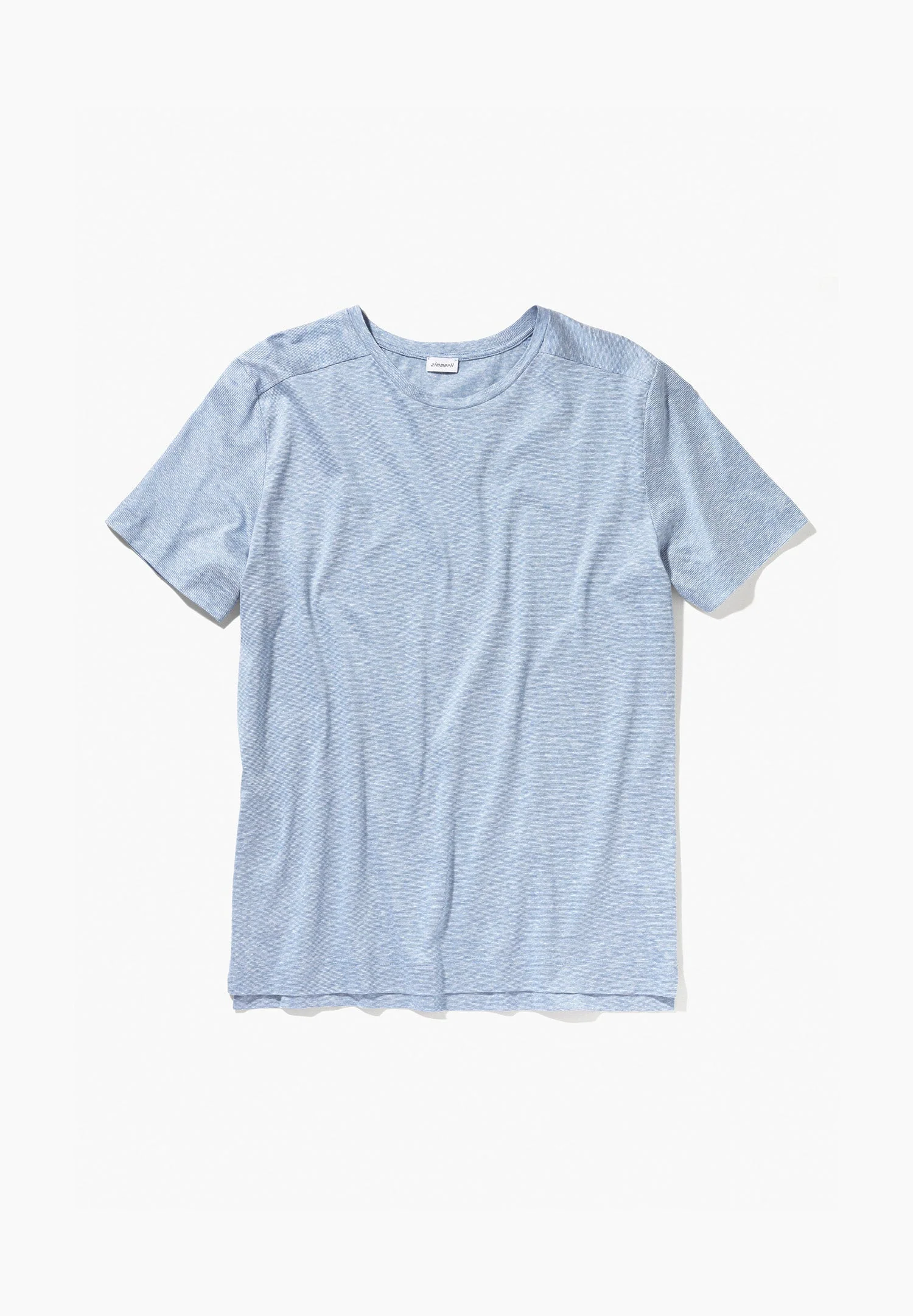 Cotton/Linen Stripes | T-Shirt kurzarm - light blue - Image 5