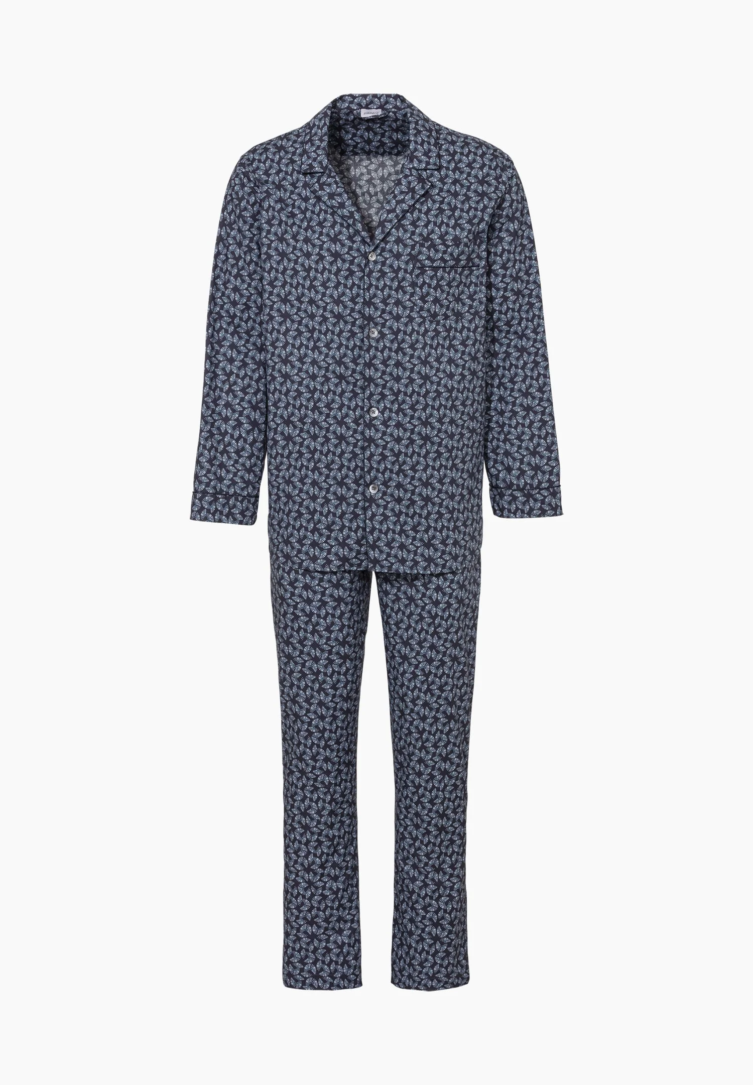 Cotton Poplin Print | Pyjama lang - blue - Image 2