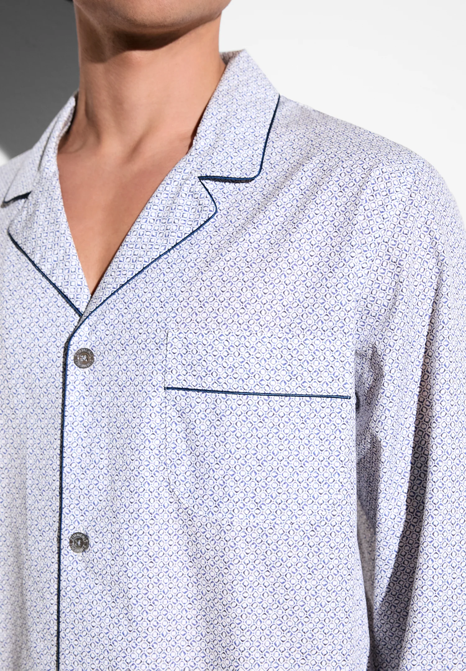 Cotton Poplin Print | Pyjama lang - geo squares - Image 3
