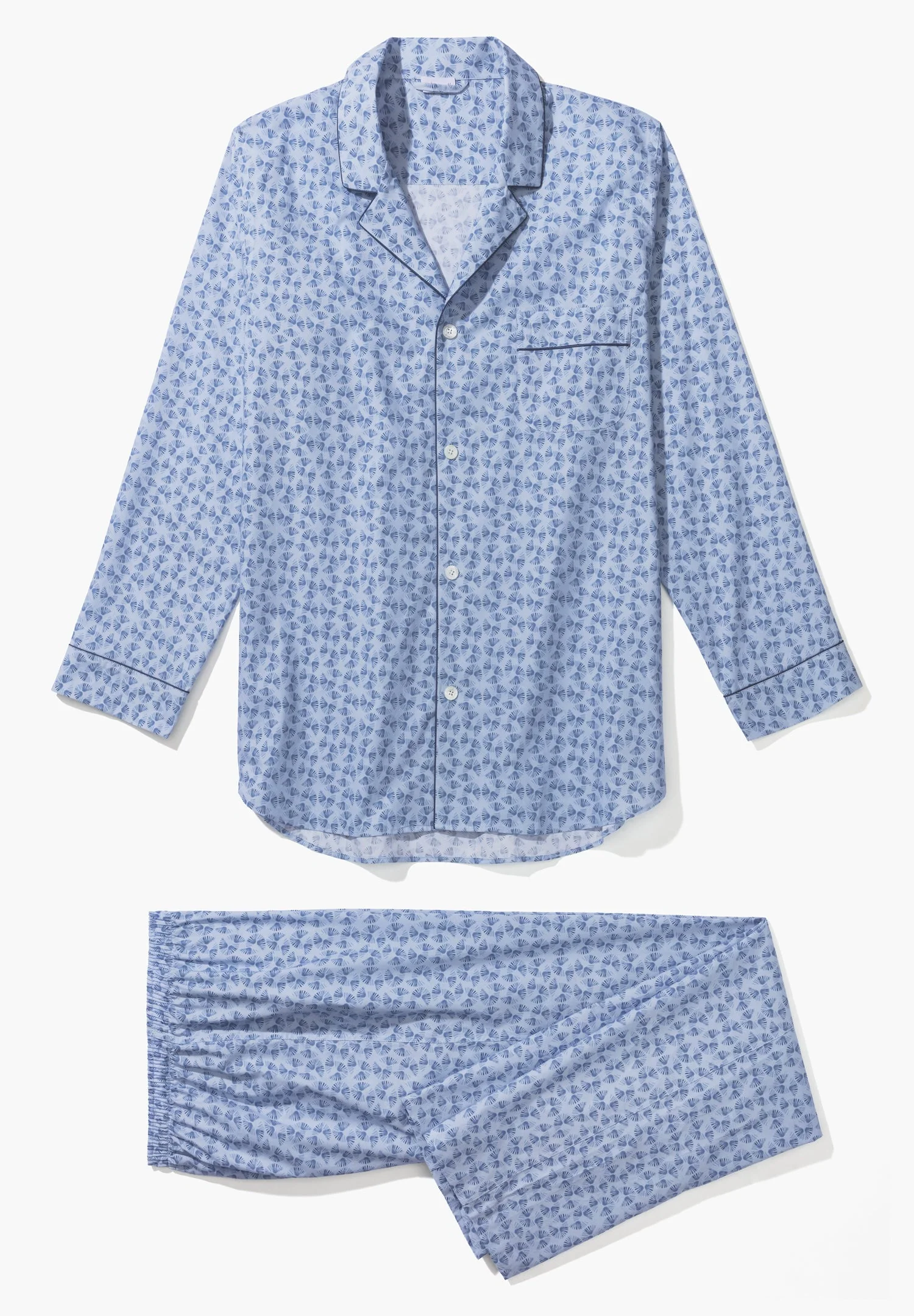 Cotton Poplin Print | Pyjama lang - light blue - Image 5