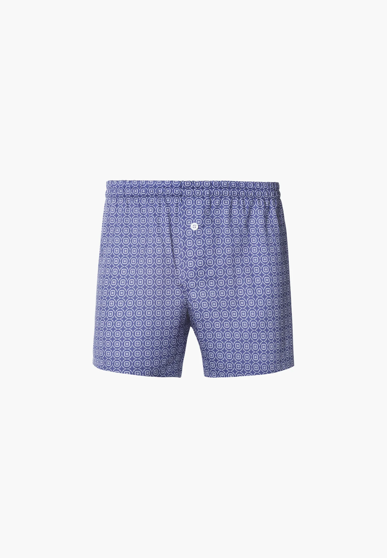 Cotton Sateen Print | Boxer Shorts - geo loops blue - Image 2