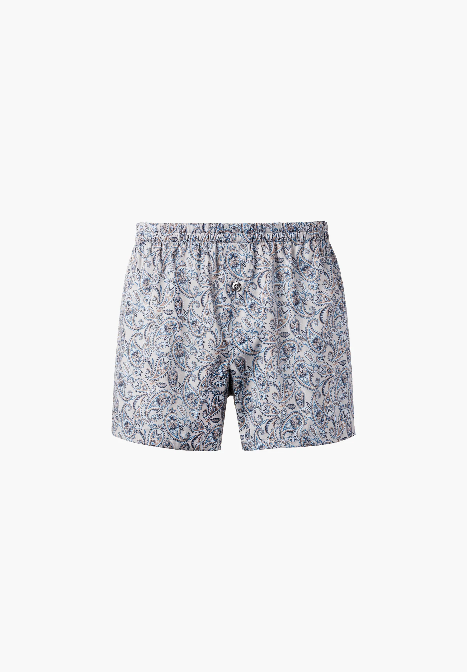 Cotton Sateen Print | Boxer Shorts - paisley taupe - Image 2
