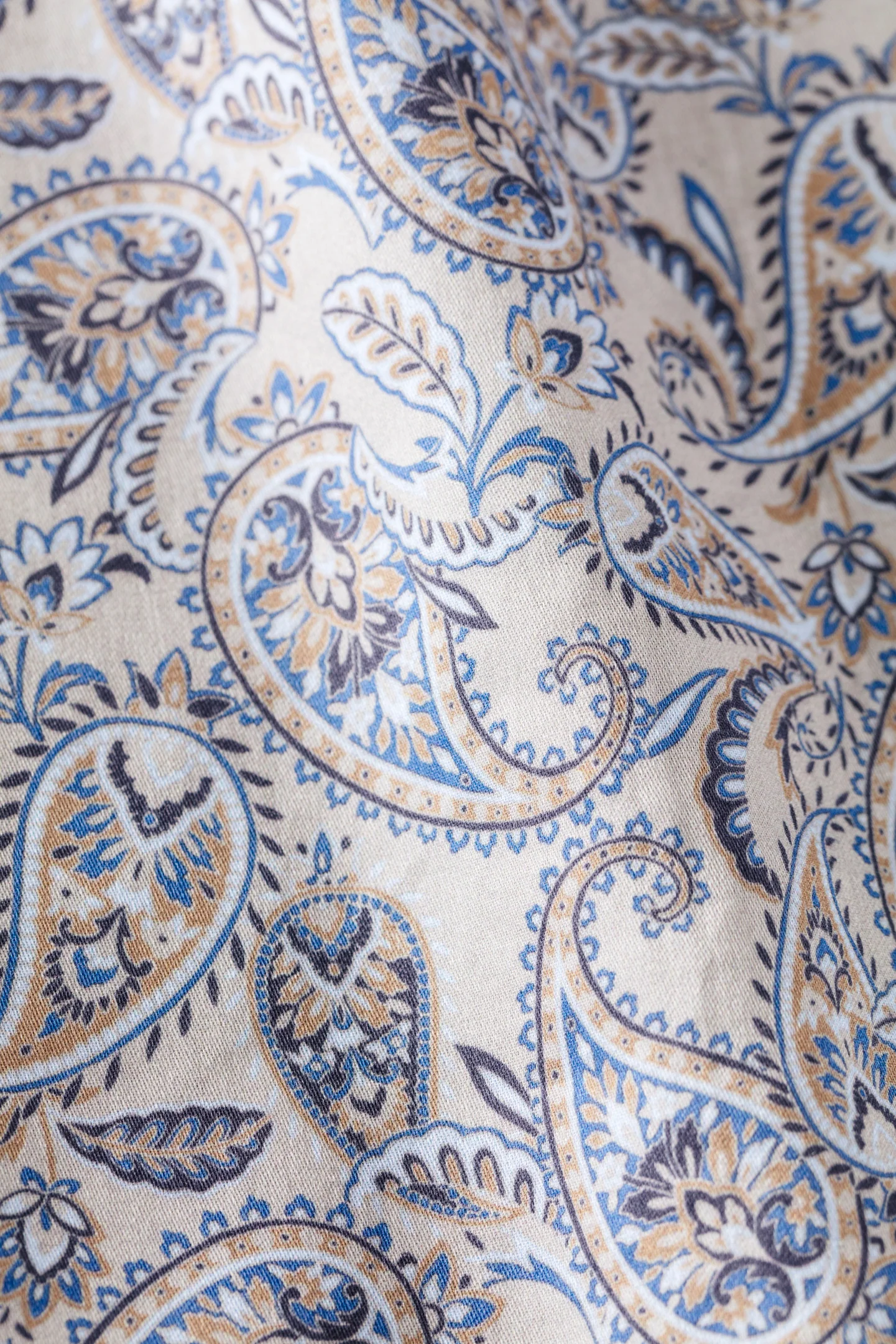 Cotton Sateen Print | Boxer Shorts - paisley taupe - Image 4