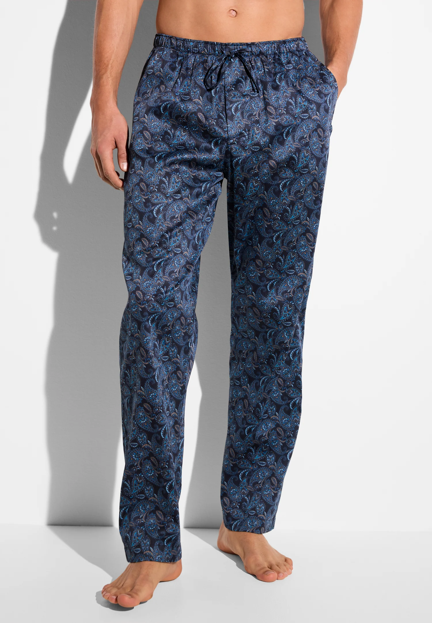 Cotton Sateen Print | Hose lang - paisley midnight