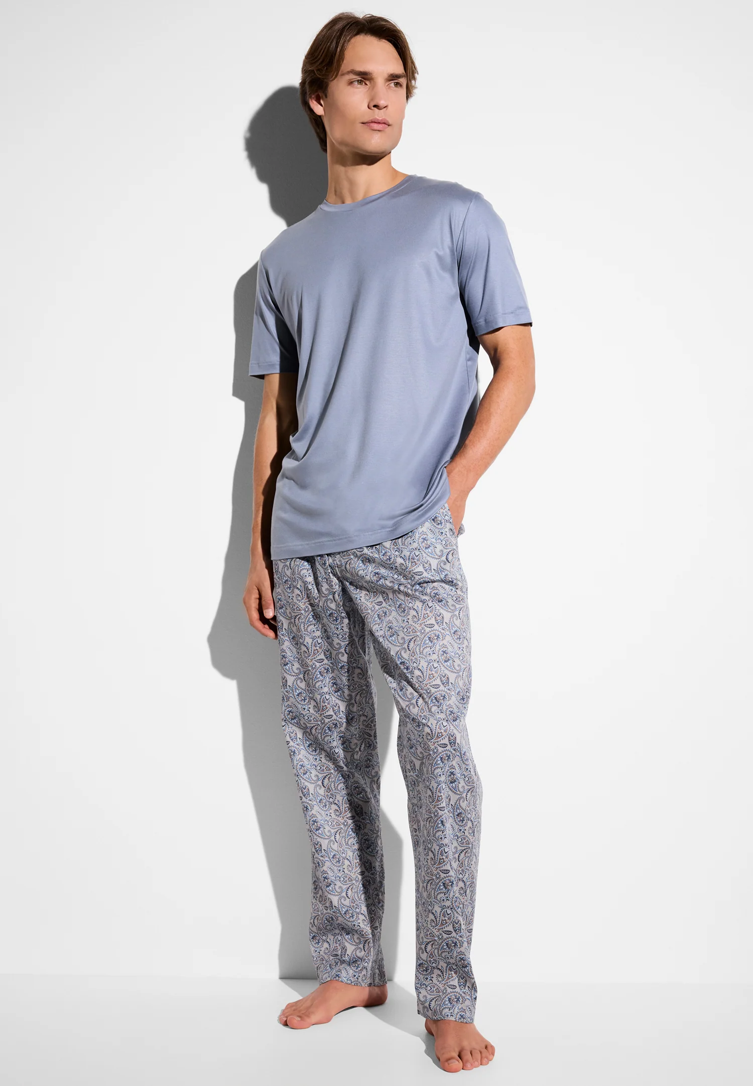 Cotton Sateen Print | Hose lang - paisley taupe - Image 5