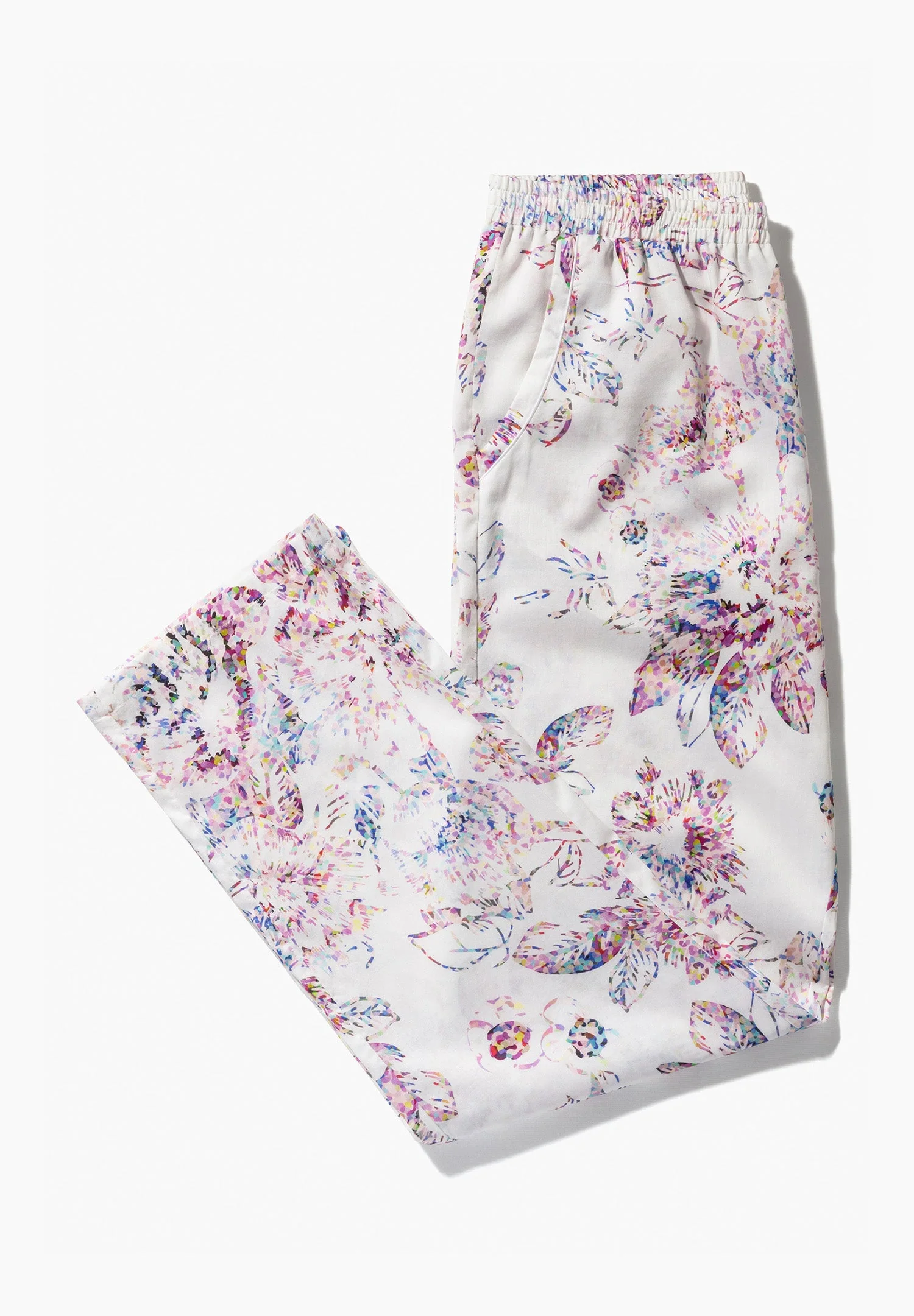 Cotton Sateen Print | Hose lang - pixel flowers - Image 2