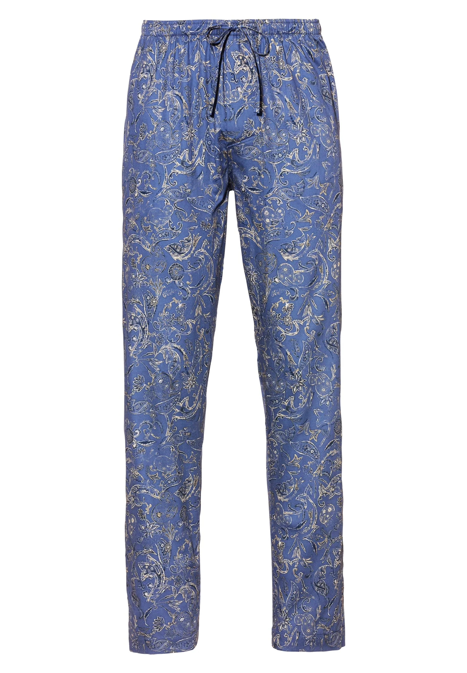 Cotton Sateen Print | Pants Long - summer-paisley blue - Image 2
