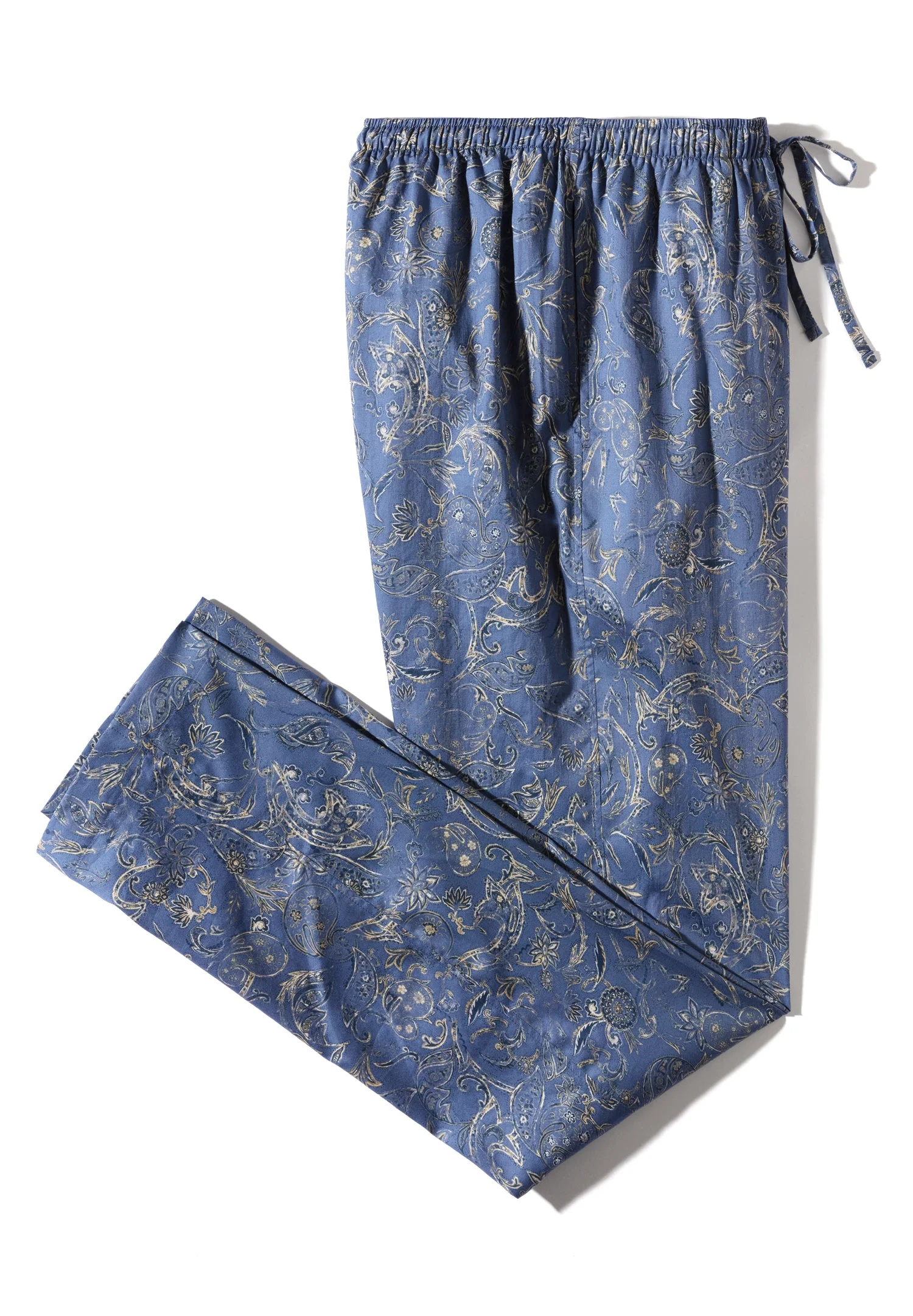Cotton Sateen Print | Pants Long - summer-paisley blue - Image 4
