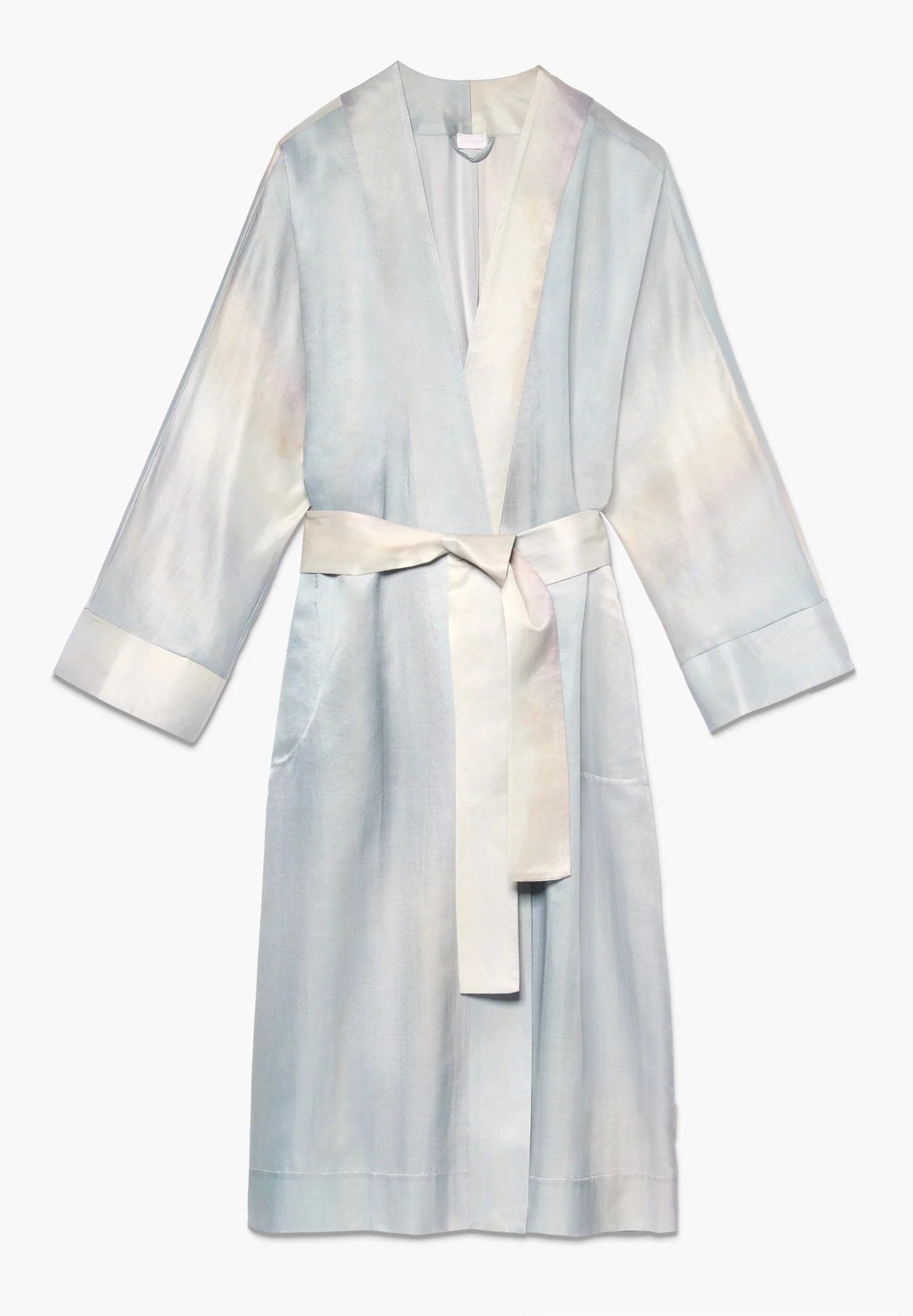 Cotton/Silk Print | Morgenmantel lang - shades of ombré - Image 2