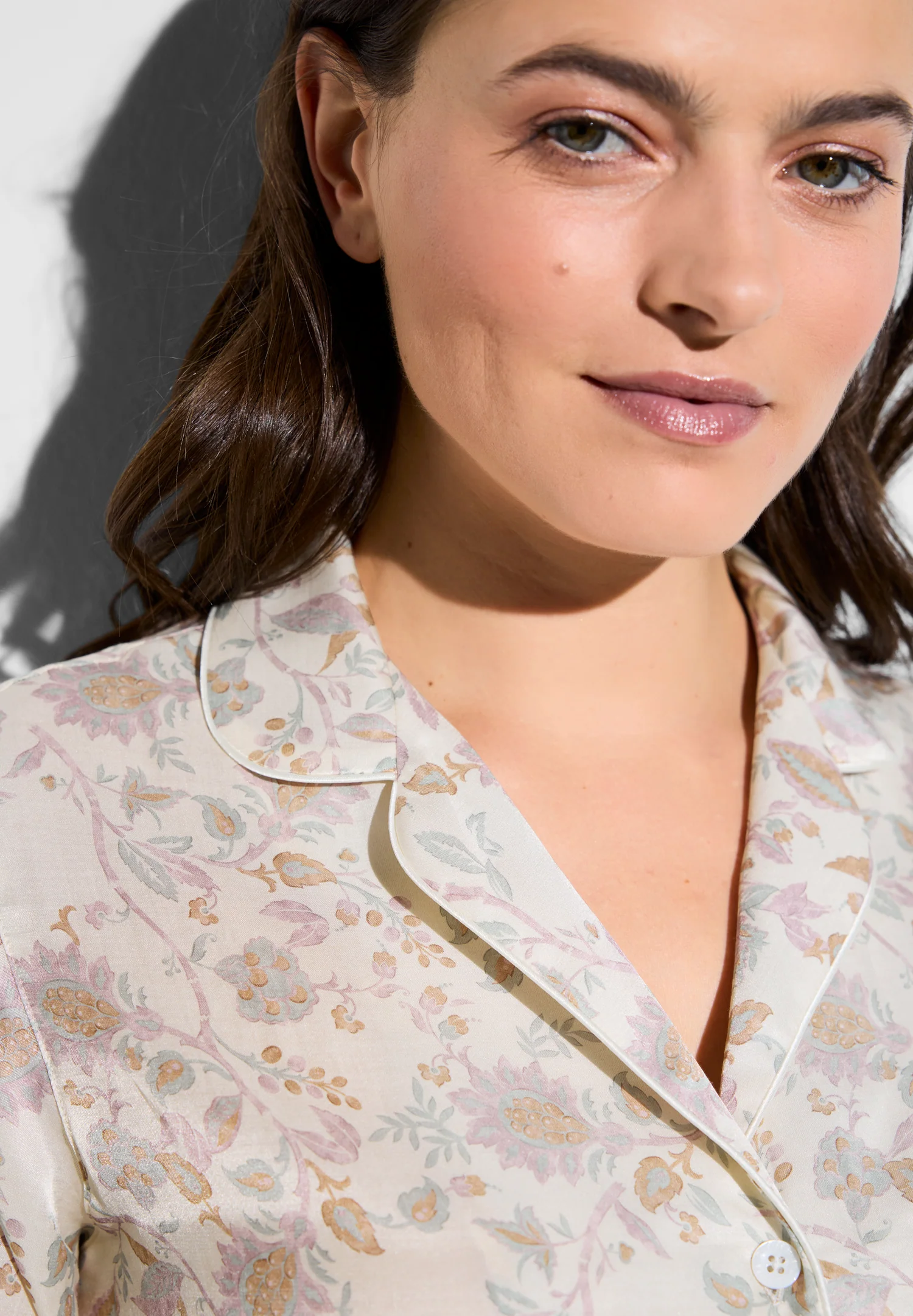 Cotton / Silk Print | Pyjama kurz - paisley small - Image 3