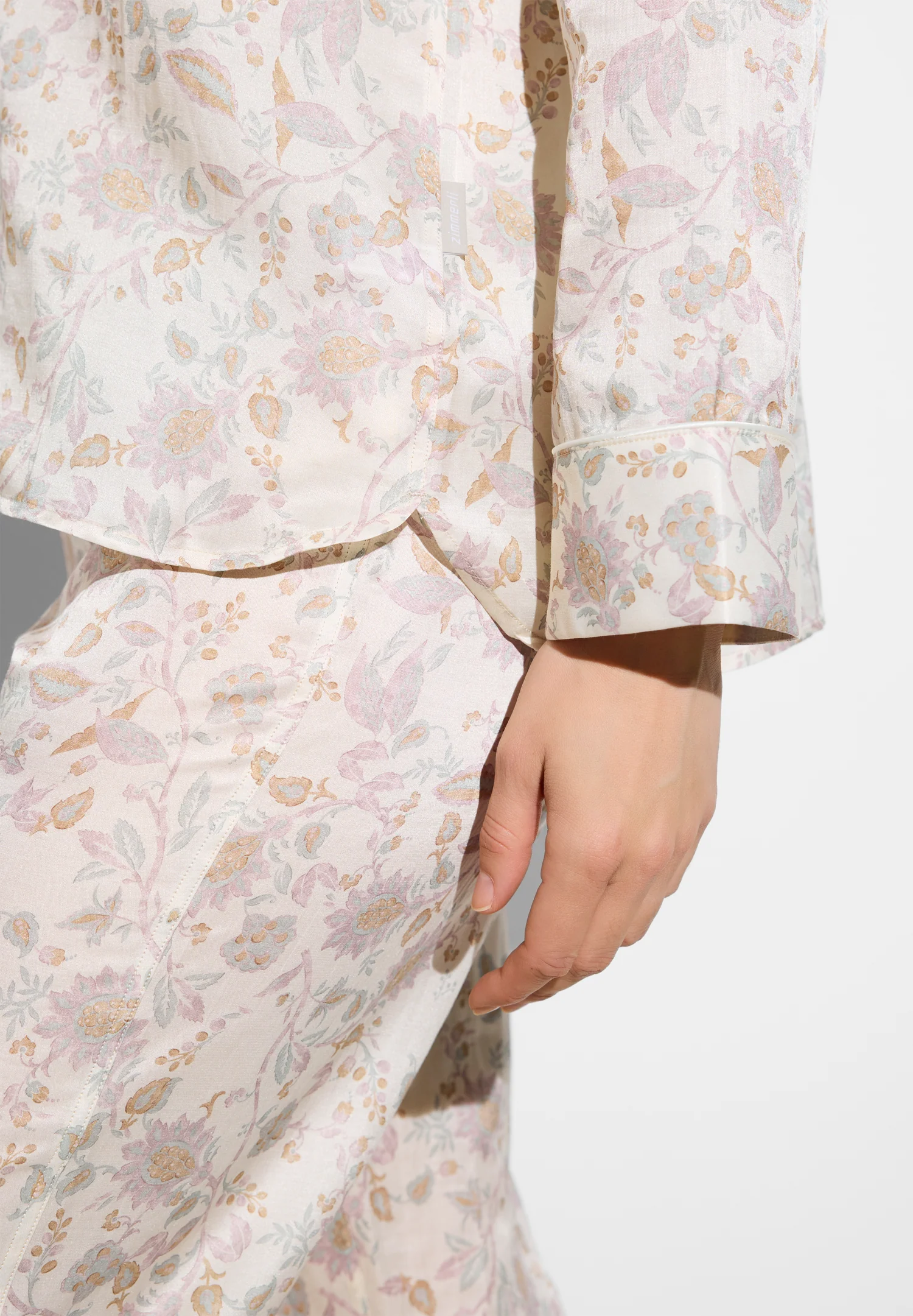 Cotton / Silk Print | Pyjama lang - paisley small - Image 4