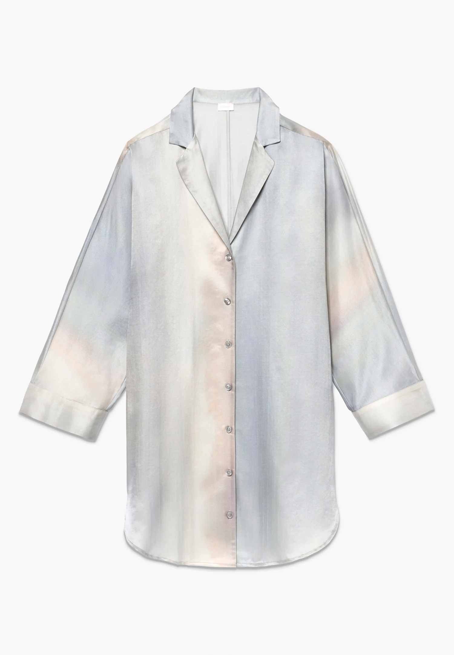 Cotton/Silk Print | Sleepshirt langarm - shades of ombré - Image 2