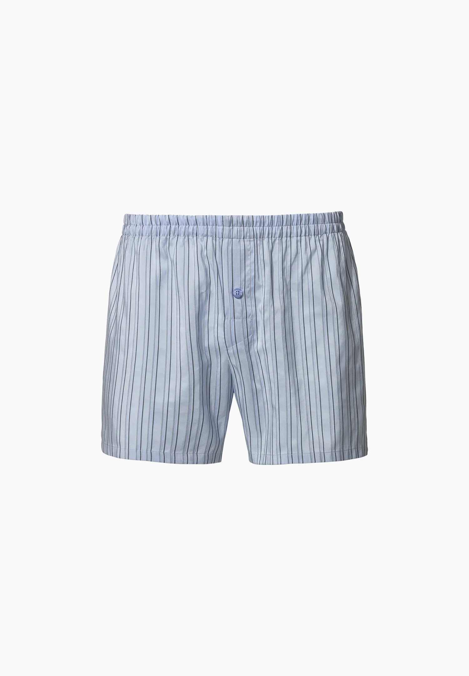 Cotton/Silk Stripes | Boxer Shorts - light blue stripes - Image 2