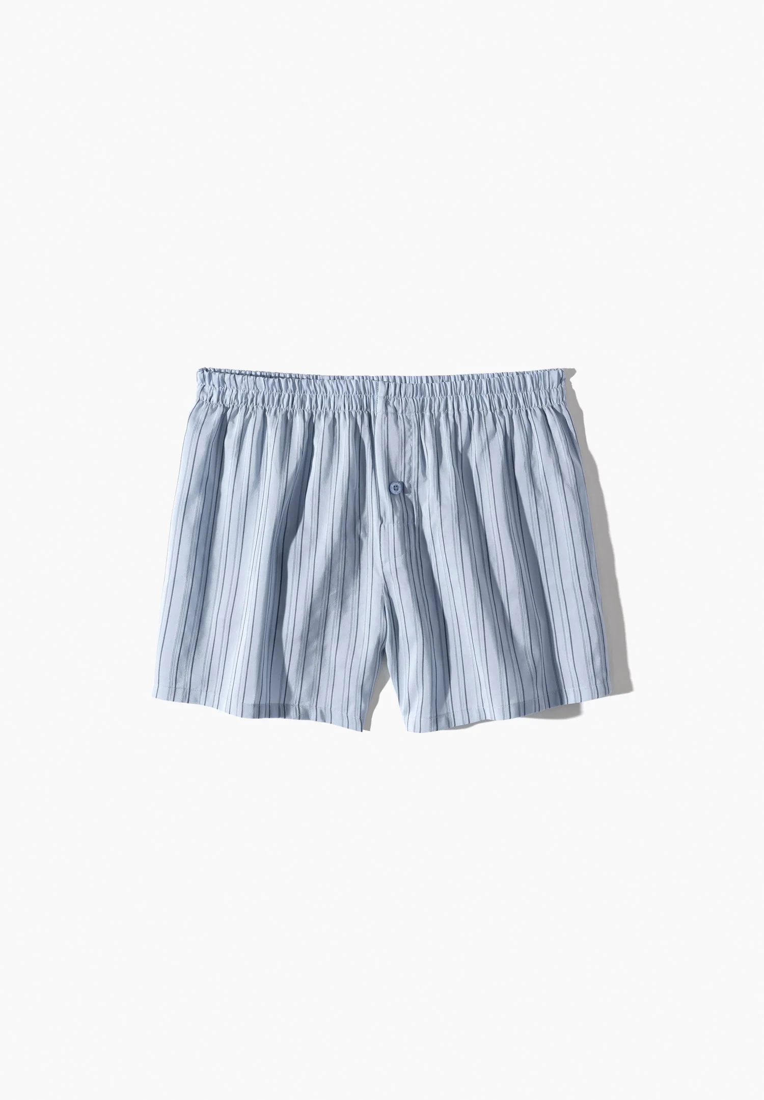 Cotton/Silk Stripes | Boxer Shorts - light blue stripes - Image 5