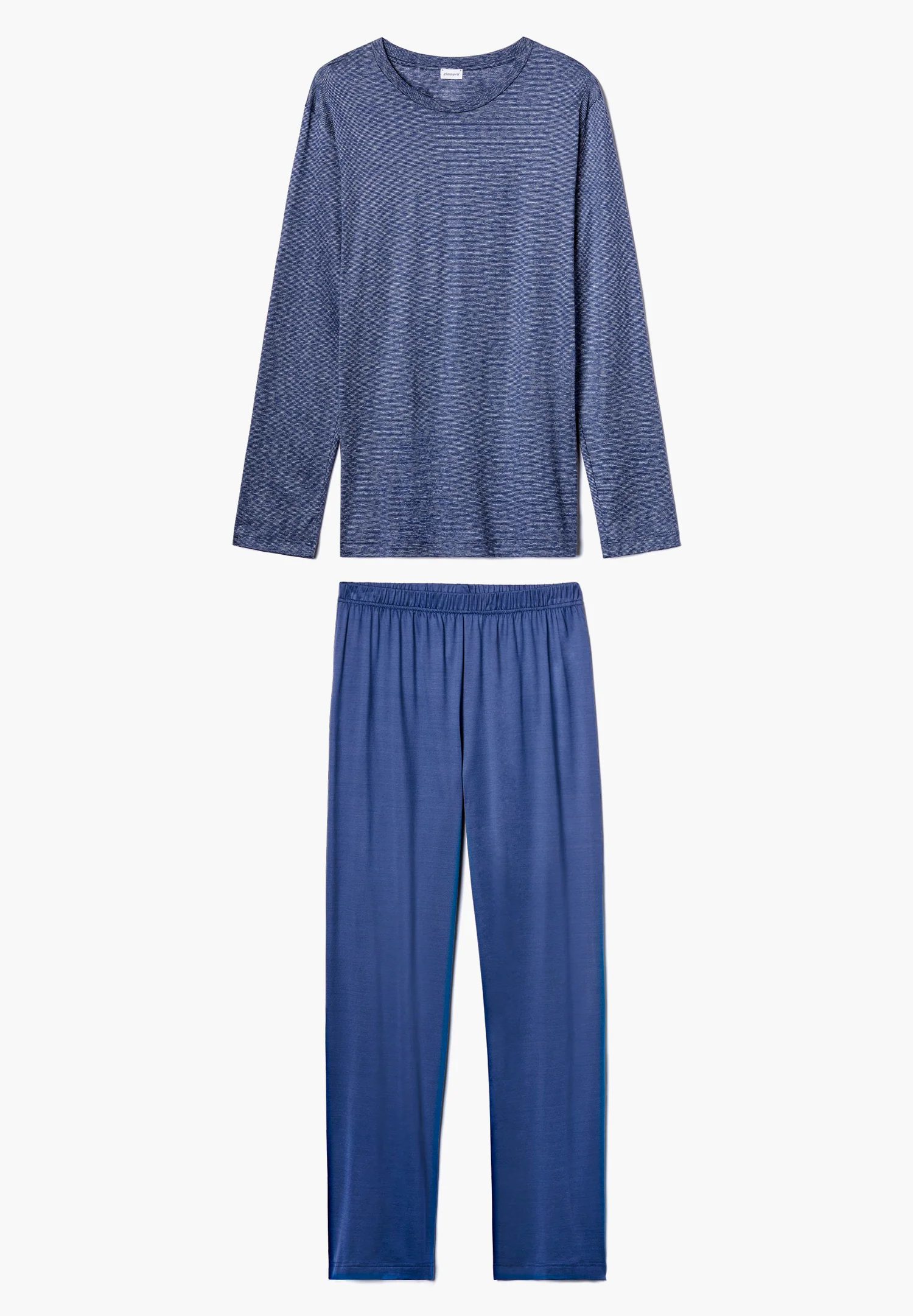 Cotton/Silk Stripes | Pyjama lang - blue stripes - Image 2