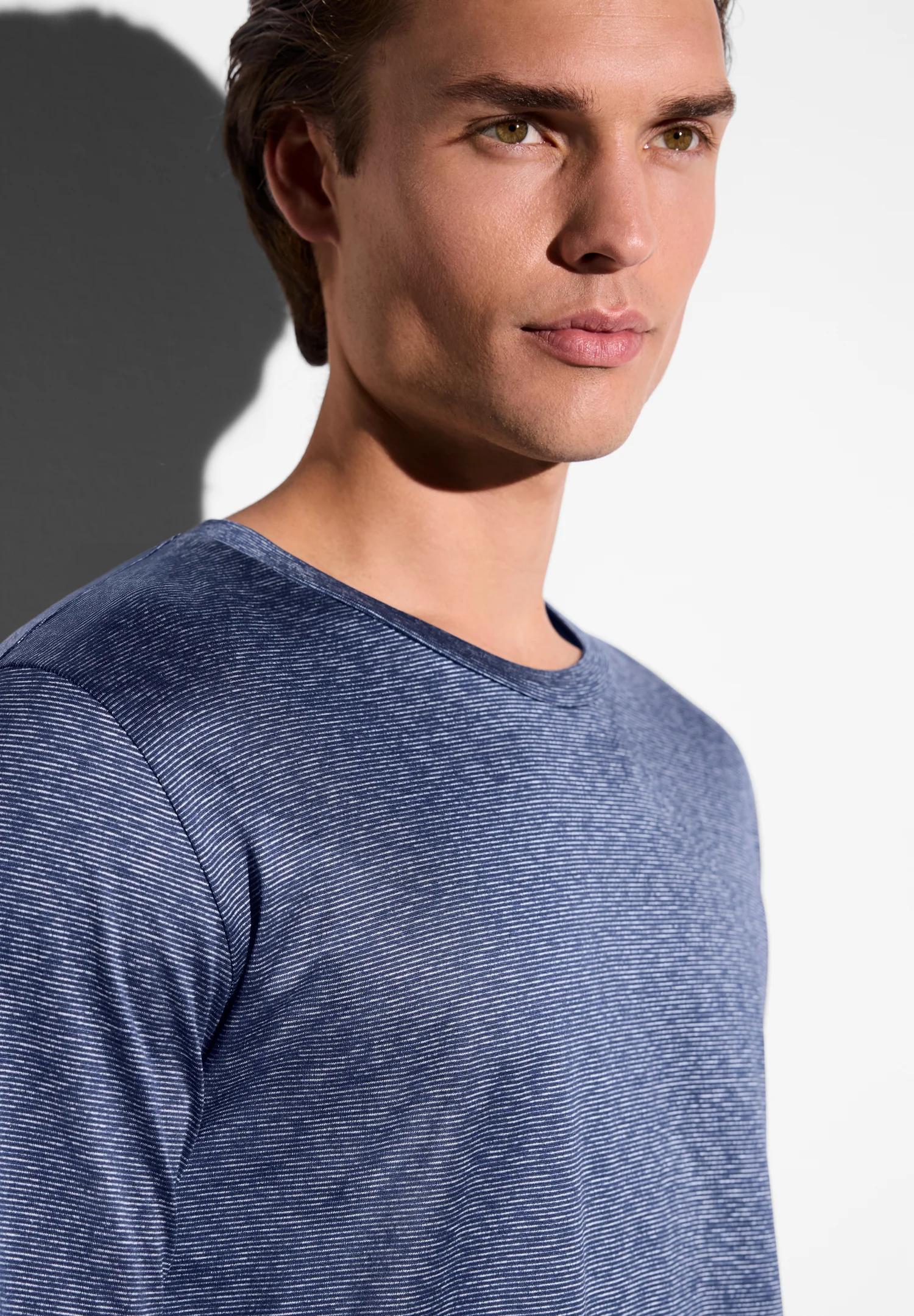 Cotton/Silk Stripes | Pyjama lang - blue stripes - Image 3
