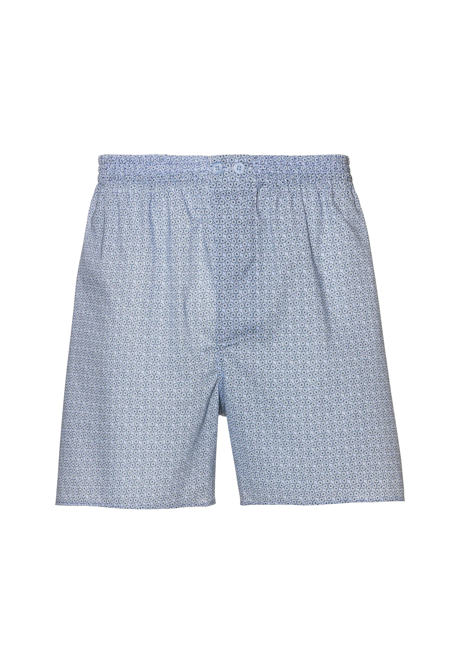 Cotton Voile Print | Boxer Shorts - ditsy-geo light blue - Image 2