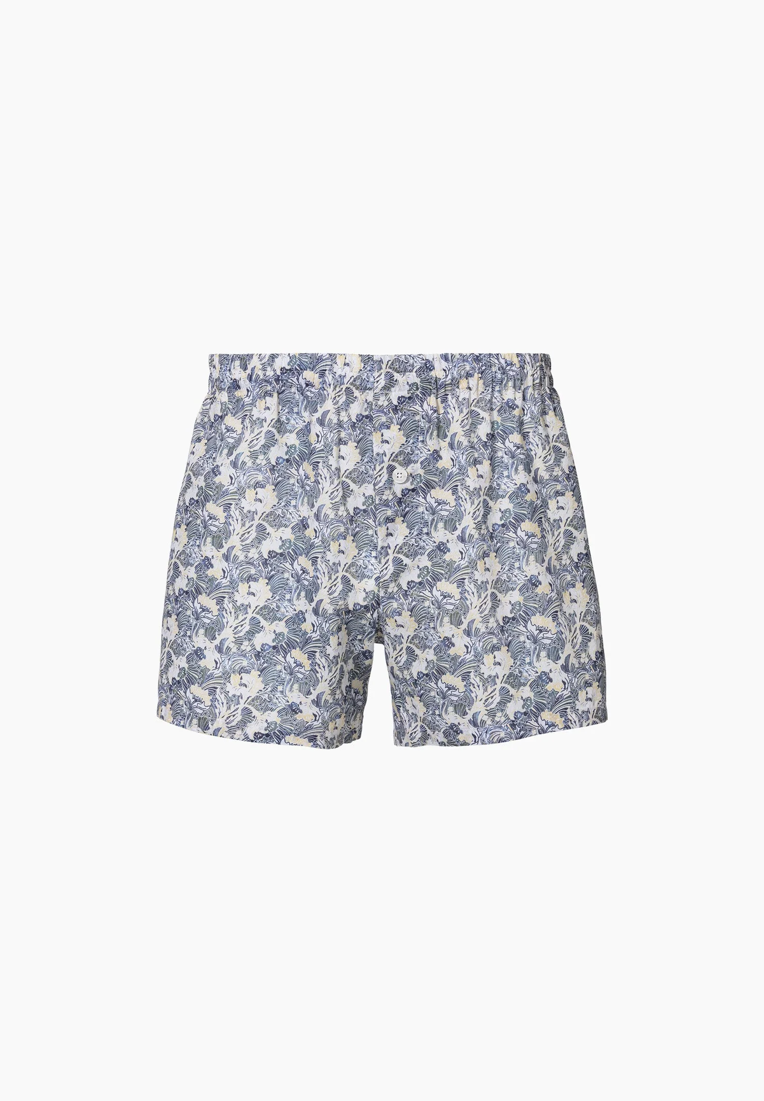 Cotton Voile Print | Boxer Shorts - yellow-blue - Image 2