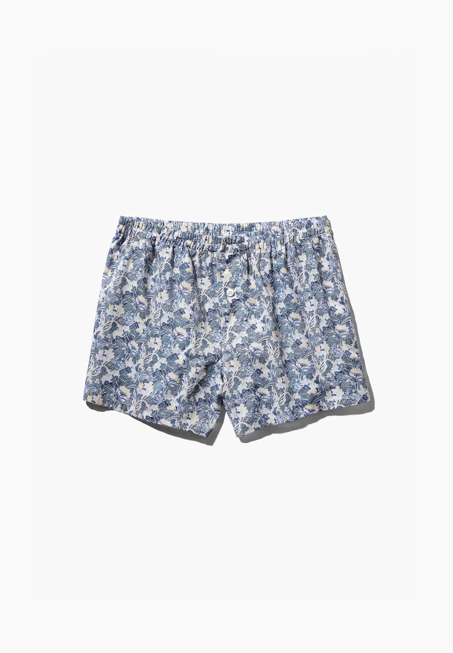 Cotton Voile Print | Boxer Shorts - yellow-blue - Image 5