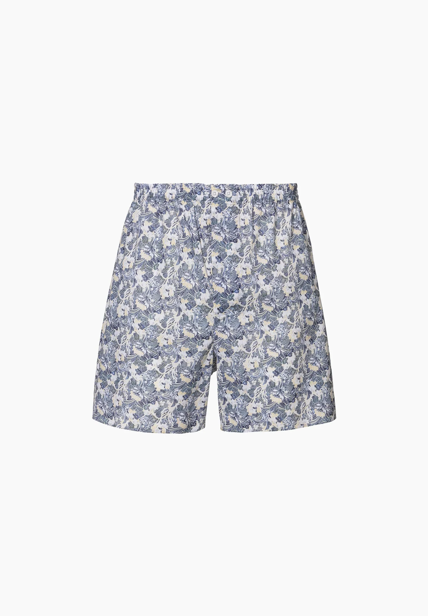 Cotton Voile Print | Boxer Shorts - yellow-blue - Image 2