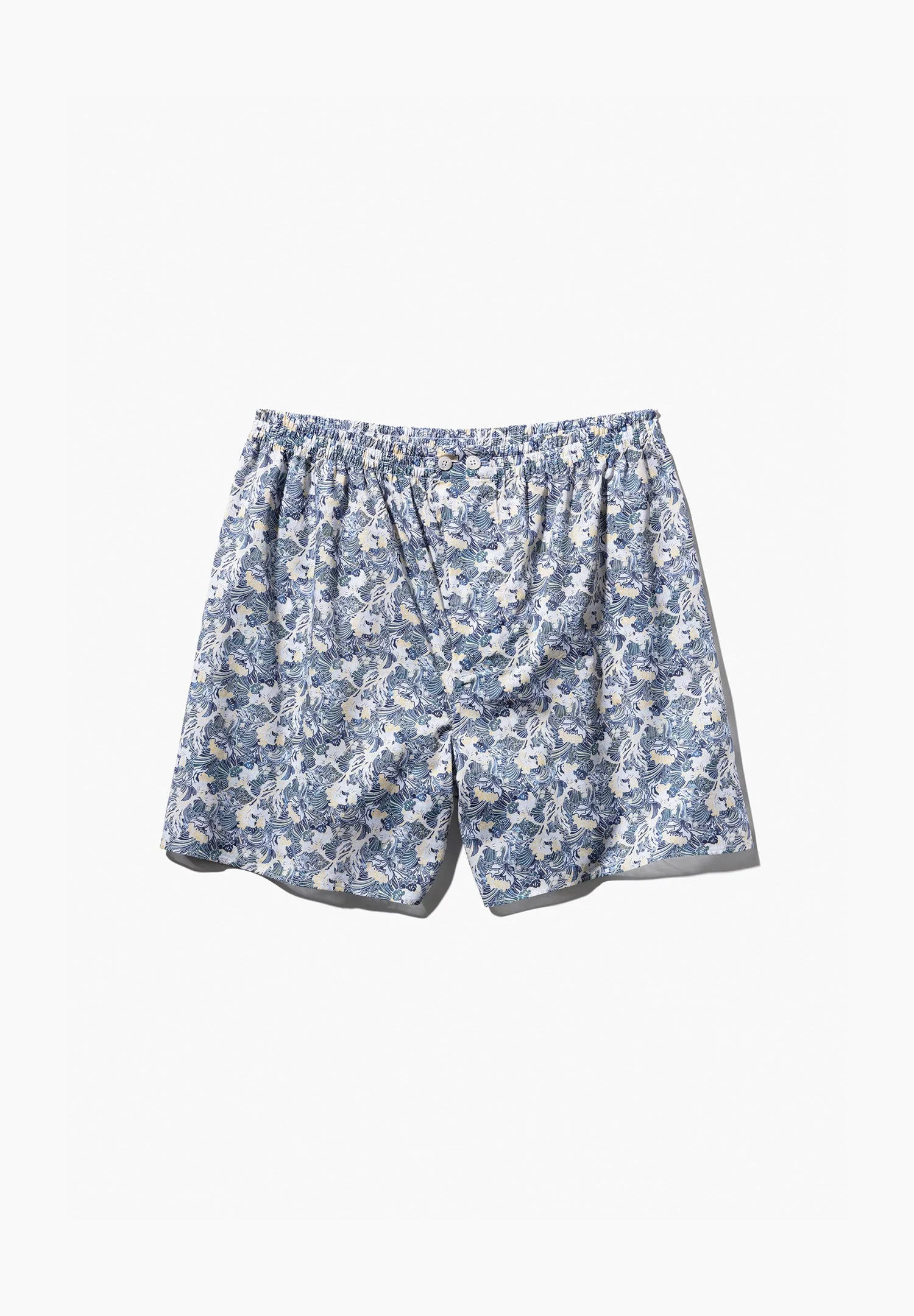 Cotton Voile Print | Boxer Shorts - yellow-blue - Image 4