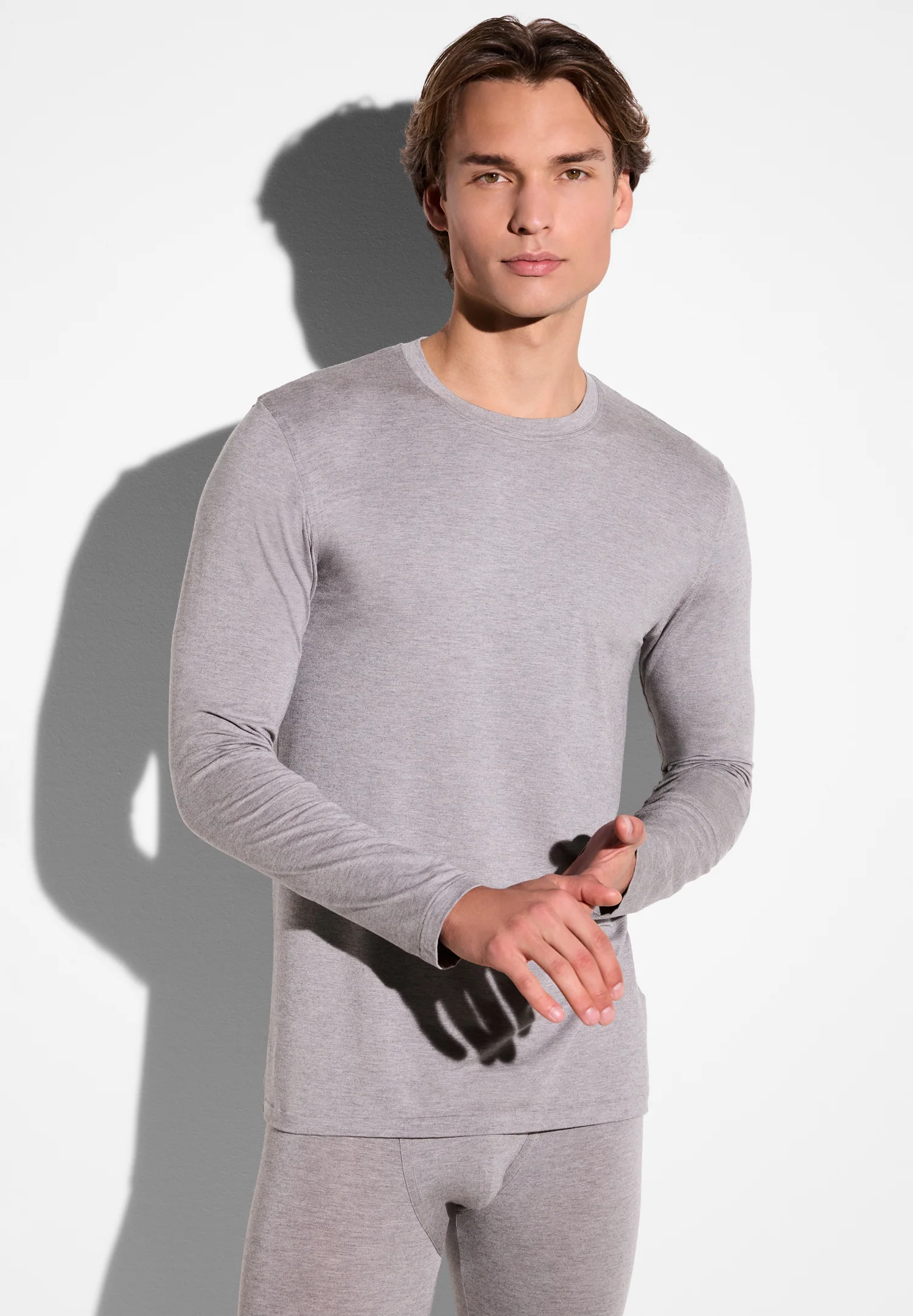 Cozy Comfort | T-Shirt langarm - grey mélange