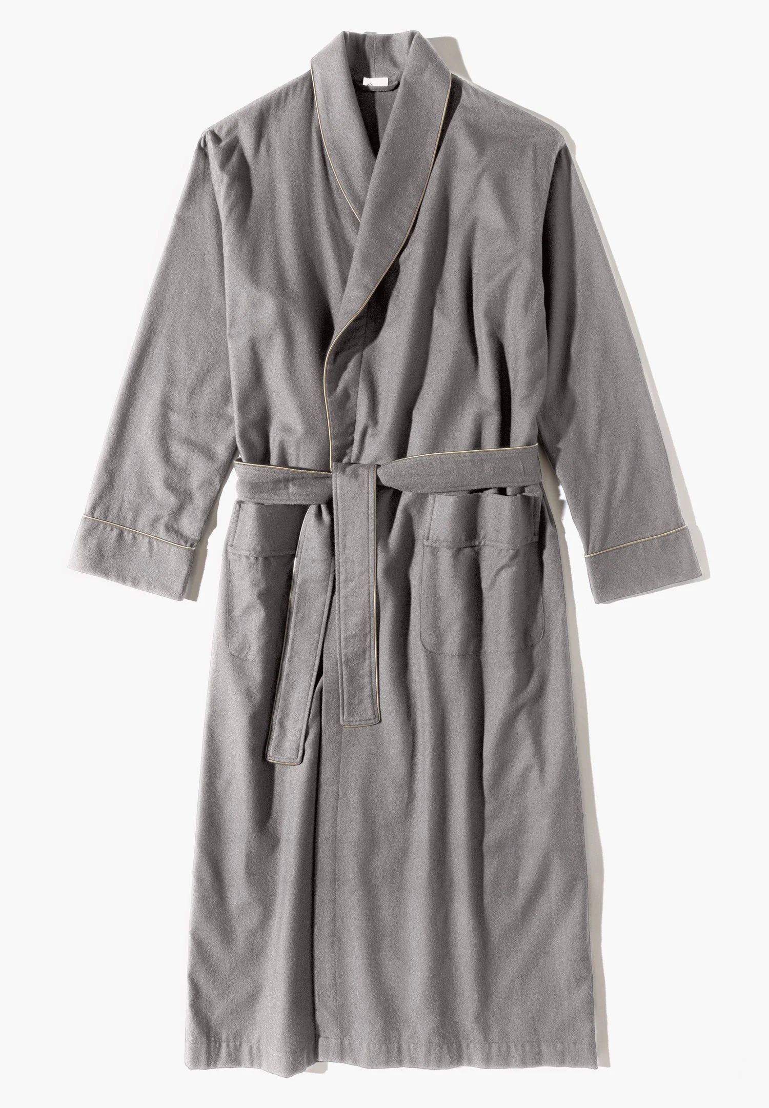 Cozy Flannel | Morgenmantel lang - grau - Image 5
