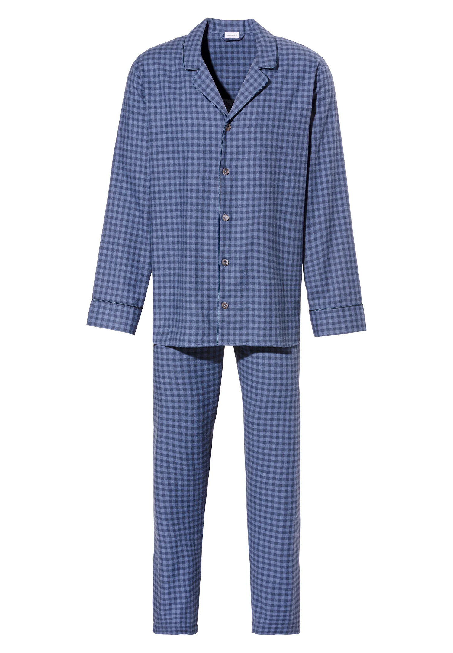 Cozy Flannel | Pyjama lang - blue check - Image 2