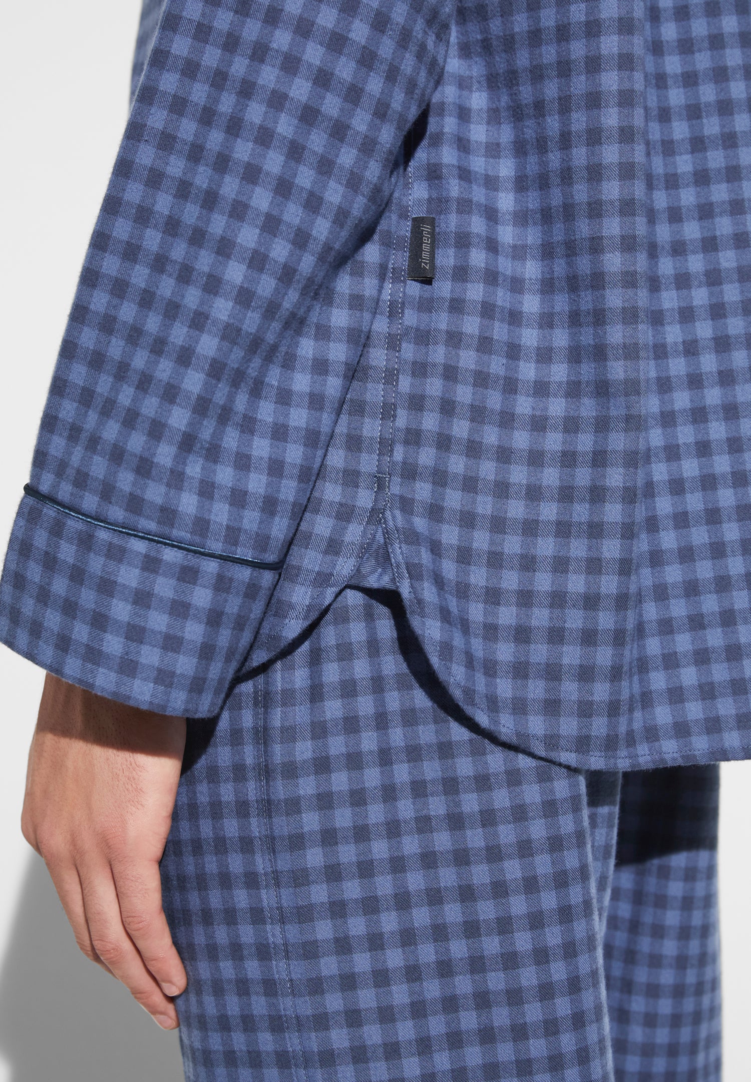 Cozy Flannel | Pyjama lang - blue check - Image 4
