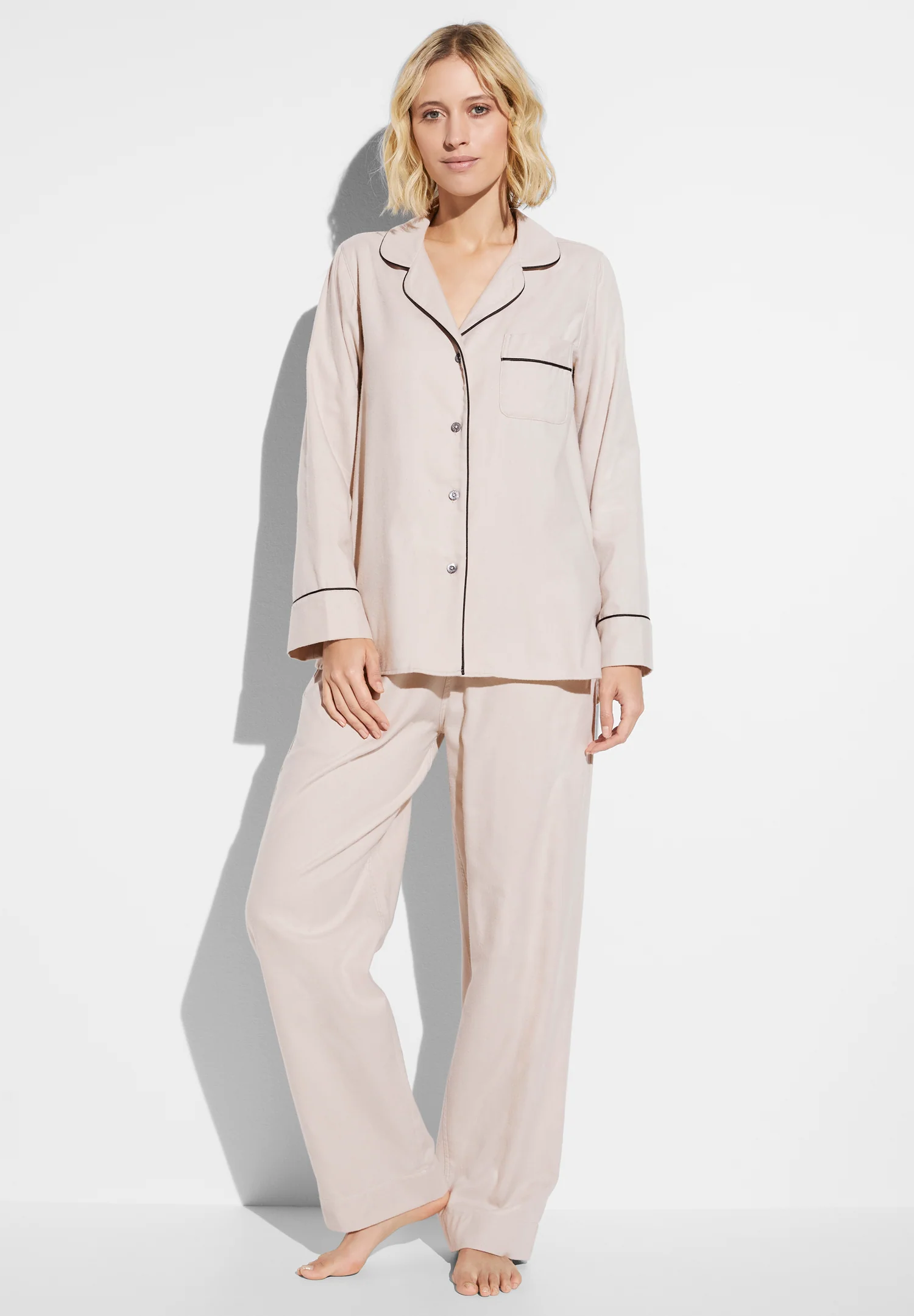 Cozy Flannel | Pyjama lang - oat