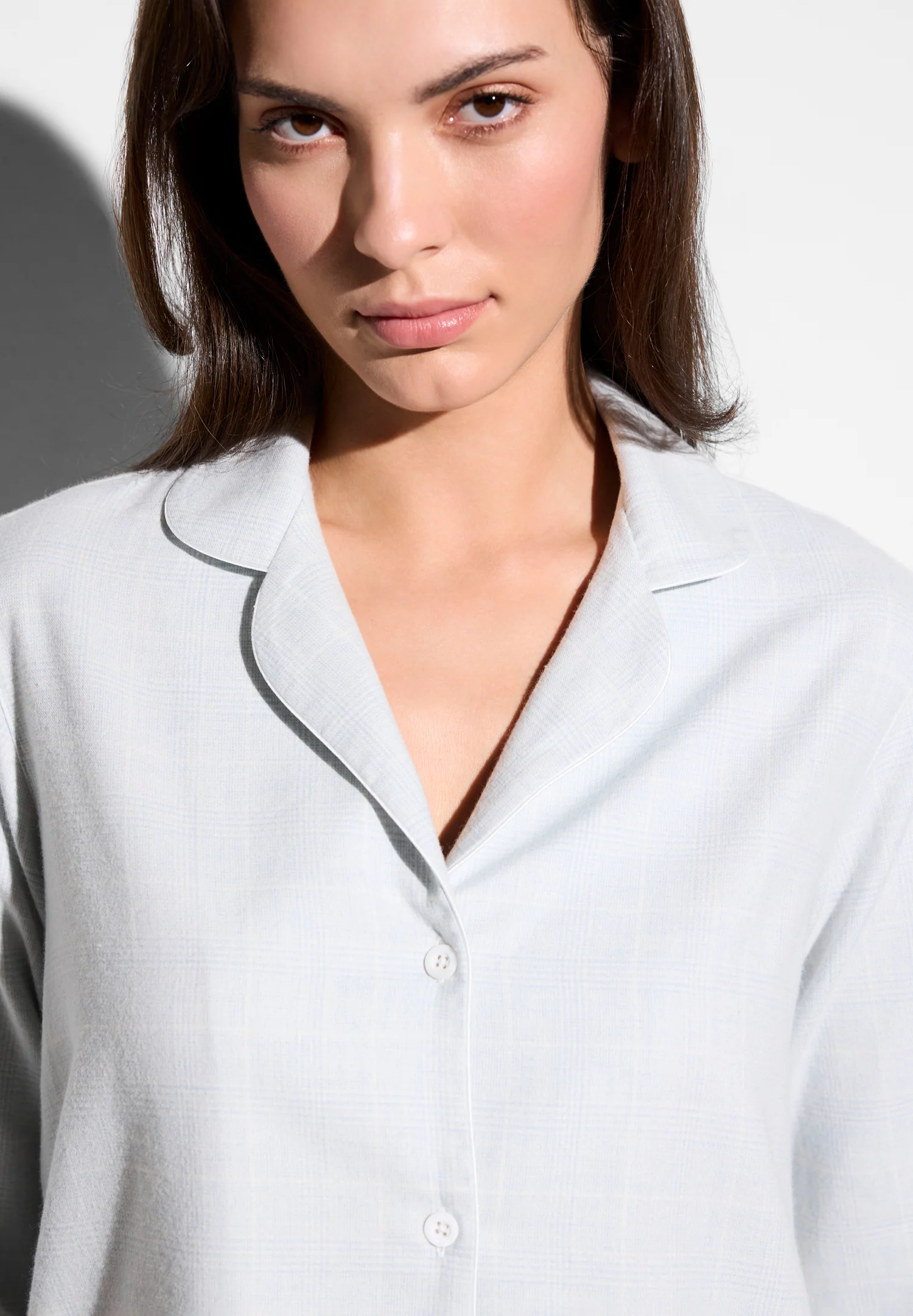 Cozy Flannel | Sleepshirt langarm - blue check - Image 3