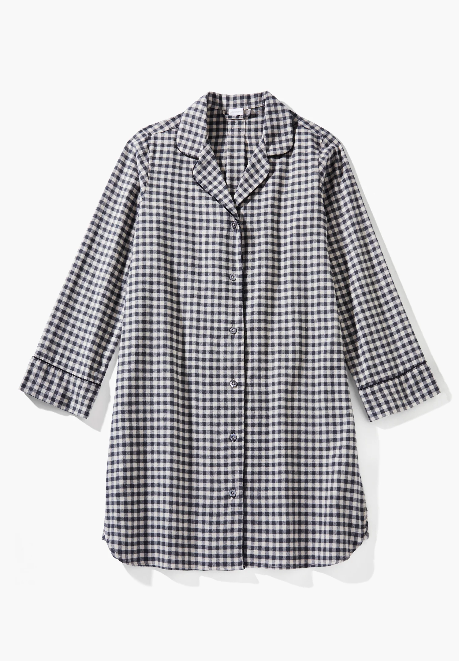 Cozy Flannel | Sleepshirt langarm - oat check - Image 5