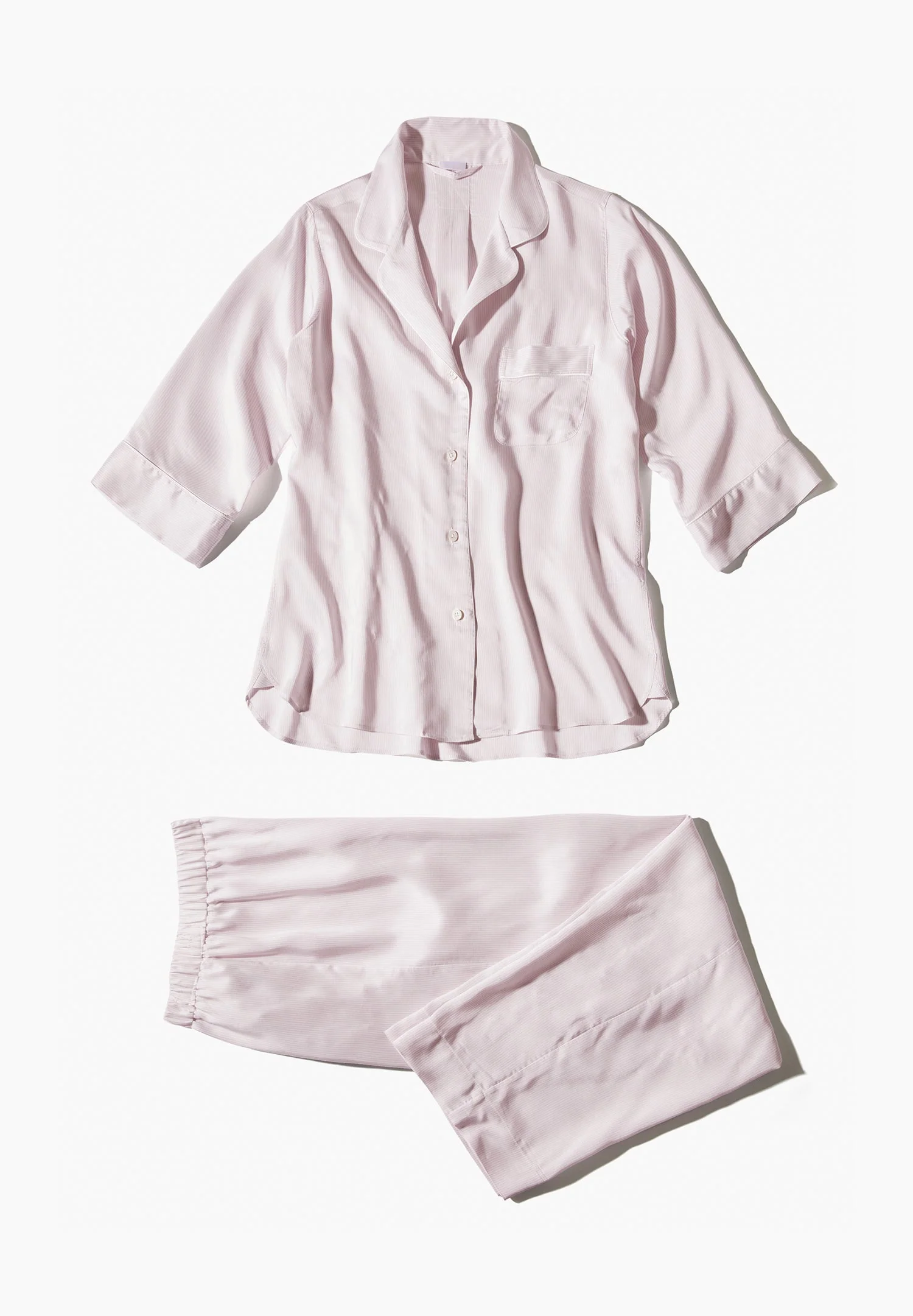 Feminine Stripes | Cropped Pyjama 3/4-Ärmel - lilac stripes - Image 6