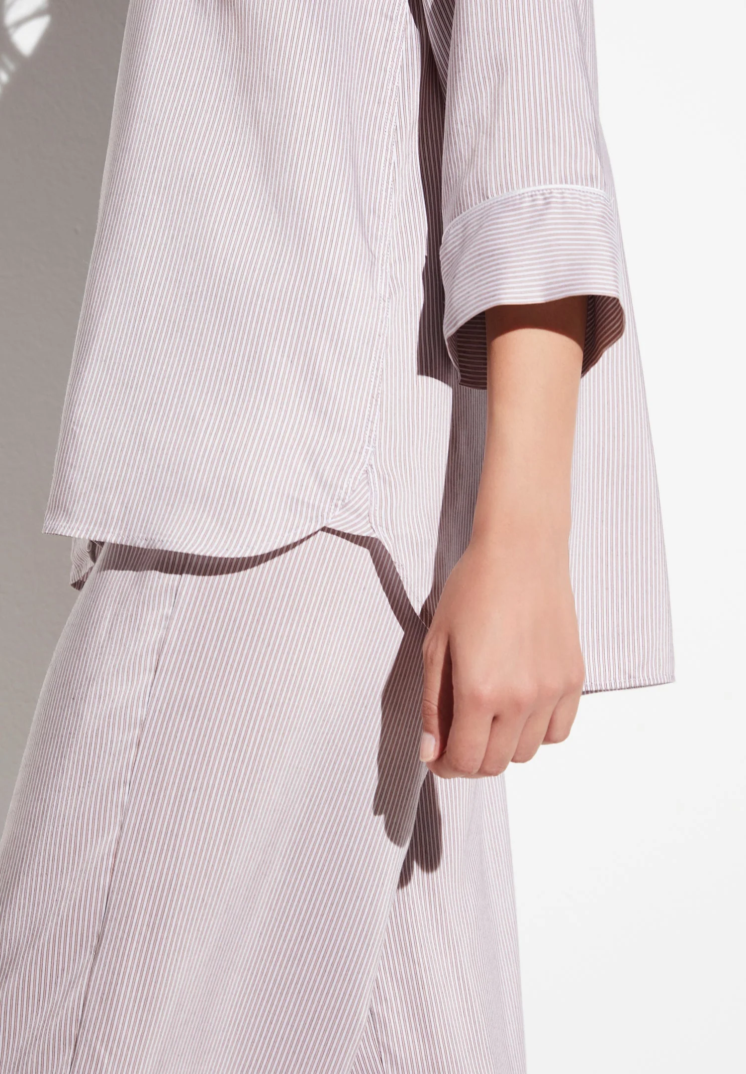 Feminine Stripes | Cropped Pyjama 3/4-Ärmel - sand stripes - Image 4