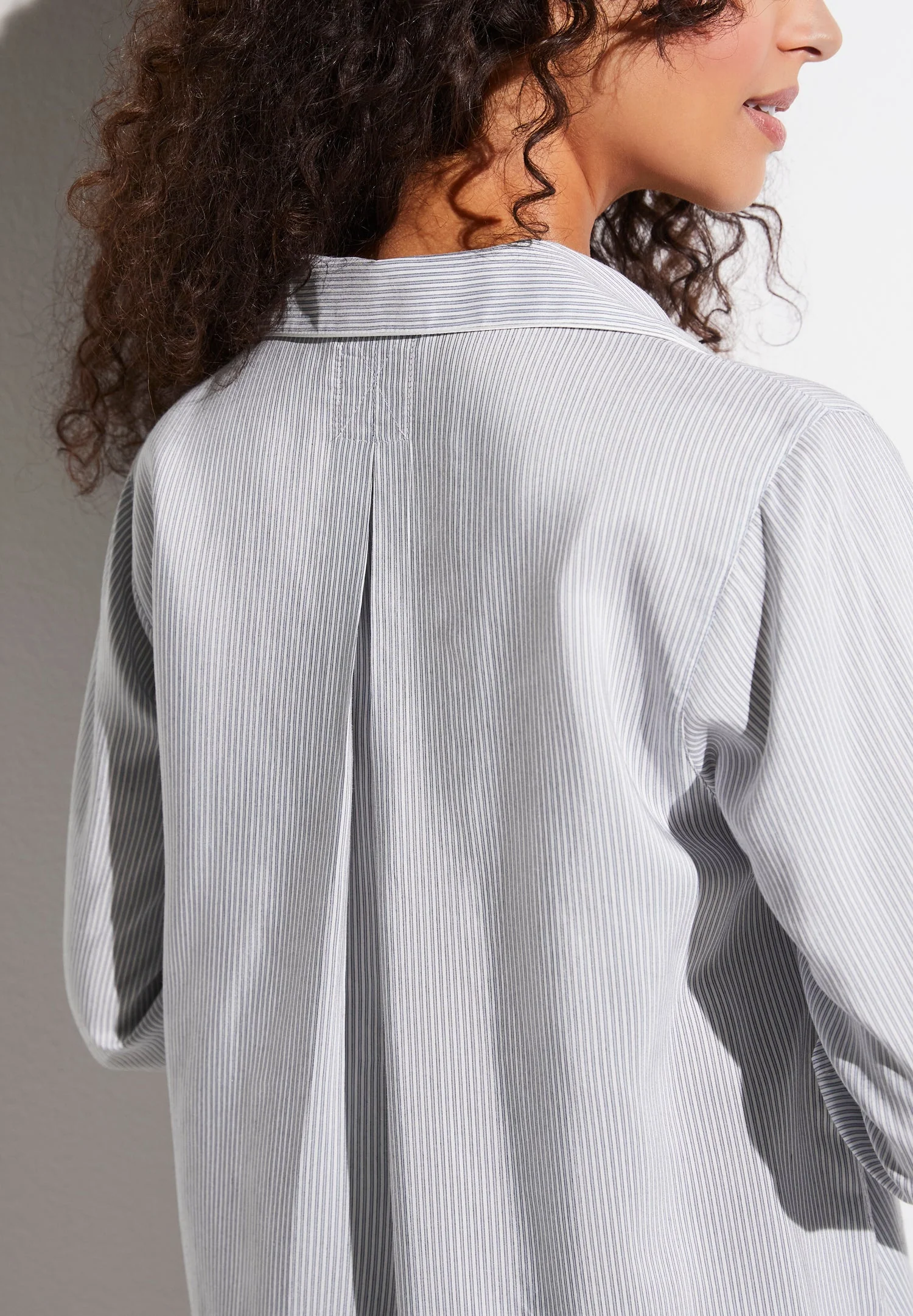 Feminine Stripes | Cropped Pyjama 3/4-Ärmel - sky stripes - Image 4