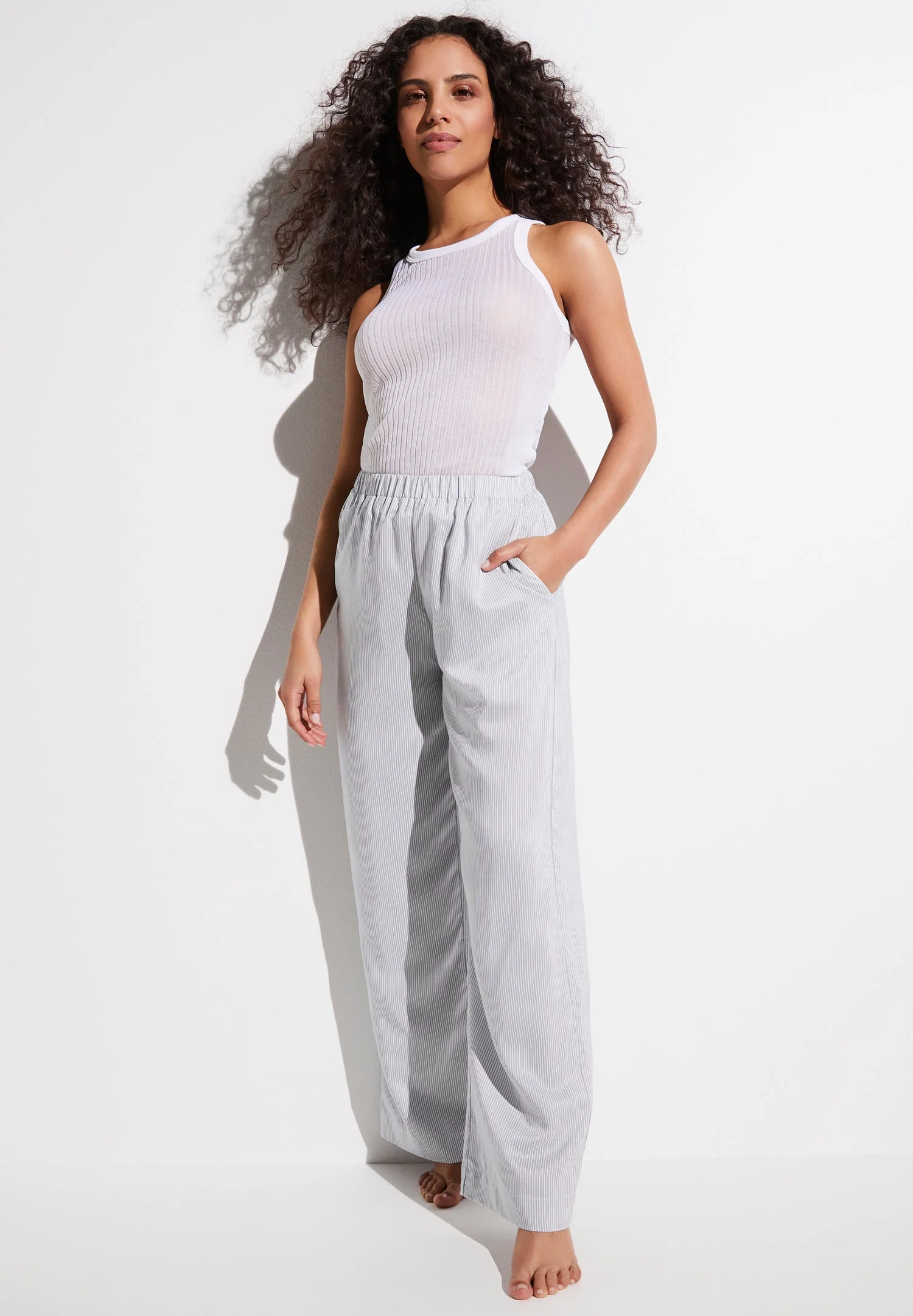 Feminine Stripes | Hose lang - sky stripes - Image 3