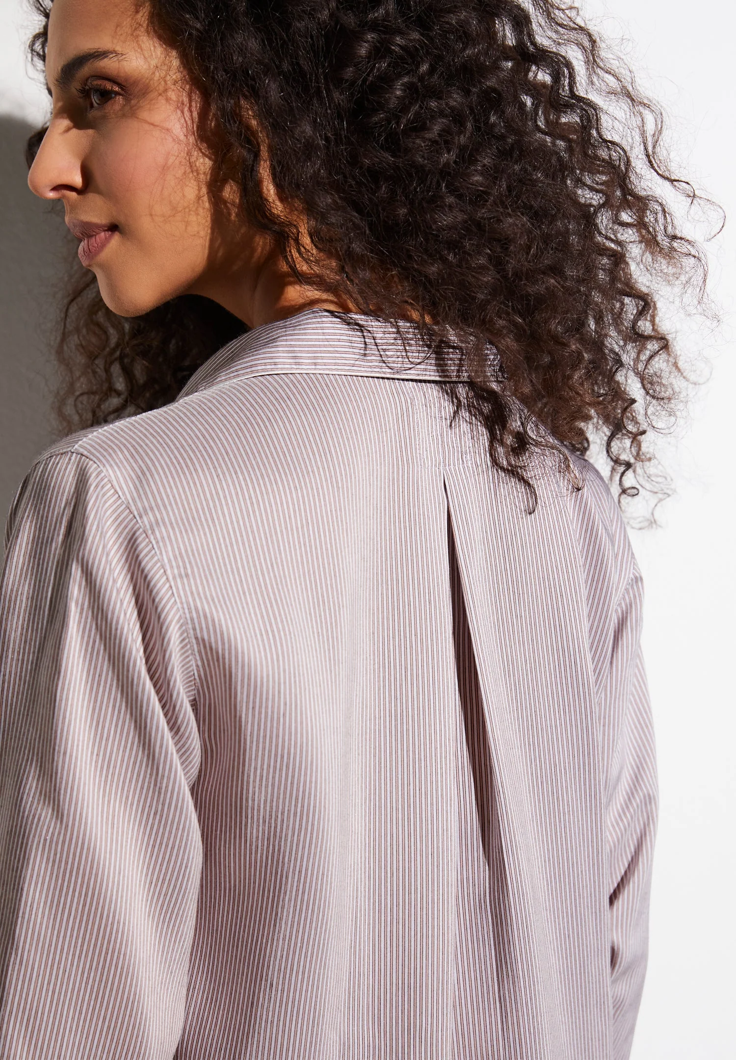 Feminine Stripes | Sleepshirt 3/4-Ärmel - sand stripes - Image 4