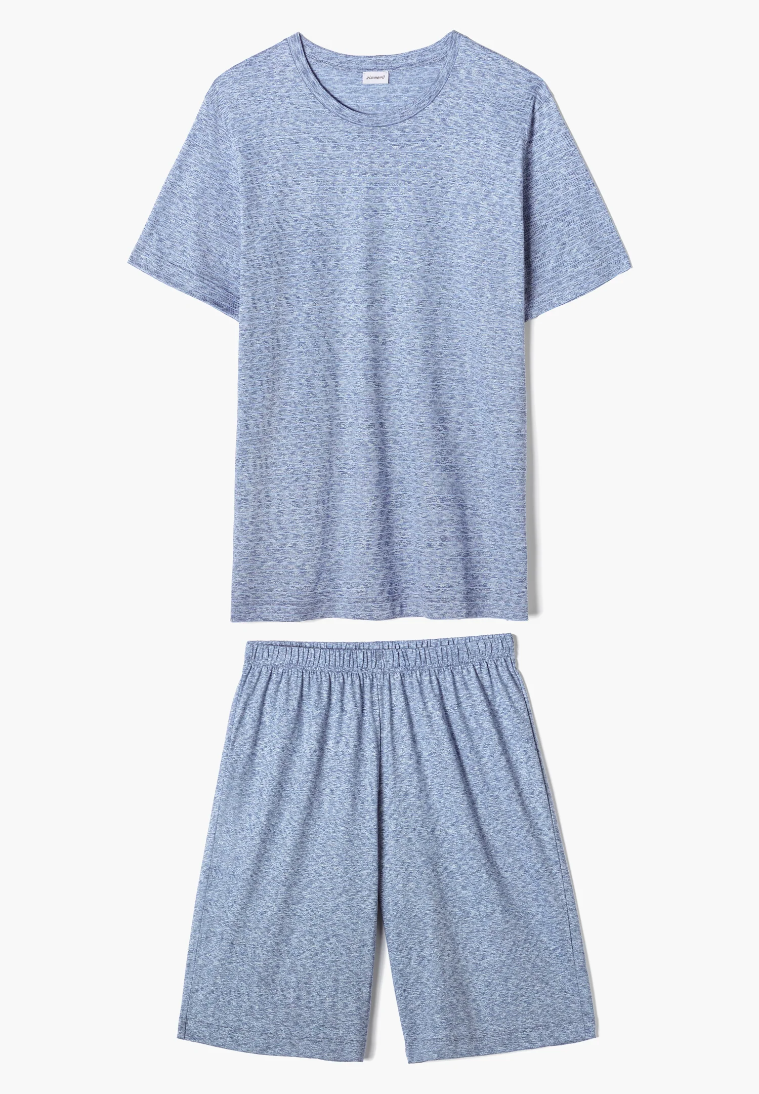 Filodiscozia | Pyjama kurz - blue mélange stripes - Image 2