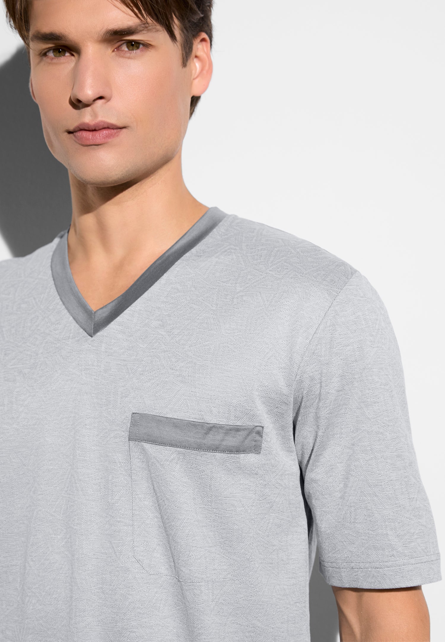 Filodiscozia | Pyjama V-Neck kurz - grey - Image 3