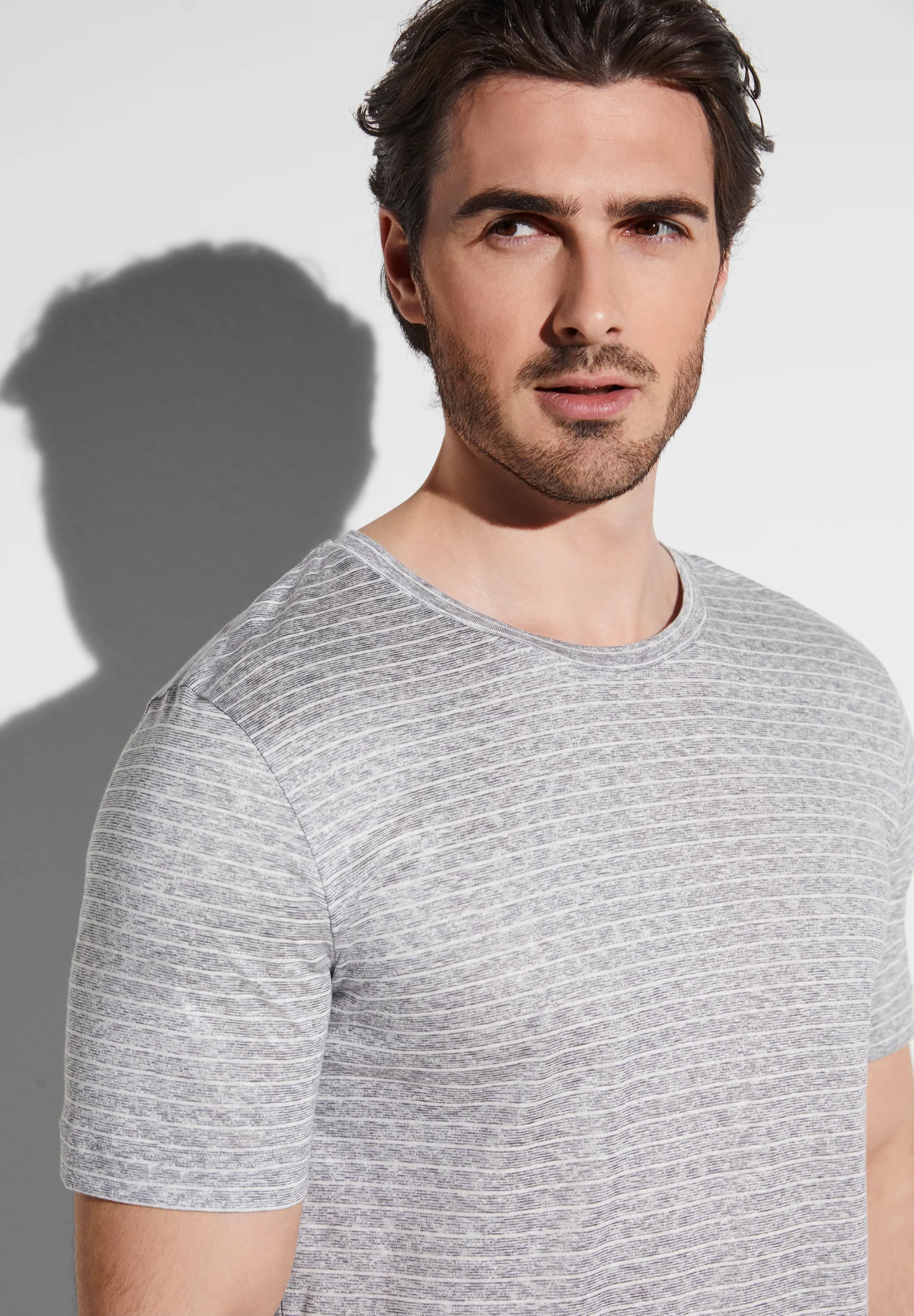 Filodiscozia | Pyjama kurz - grey mélange stripes - Image 3