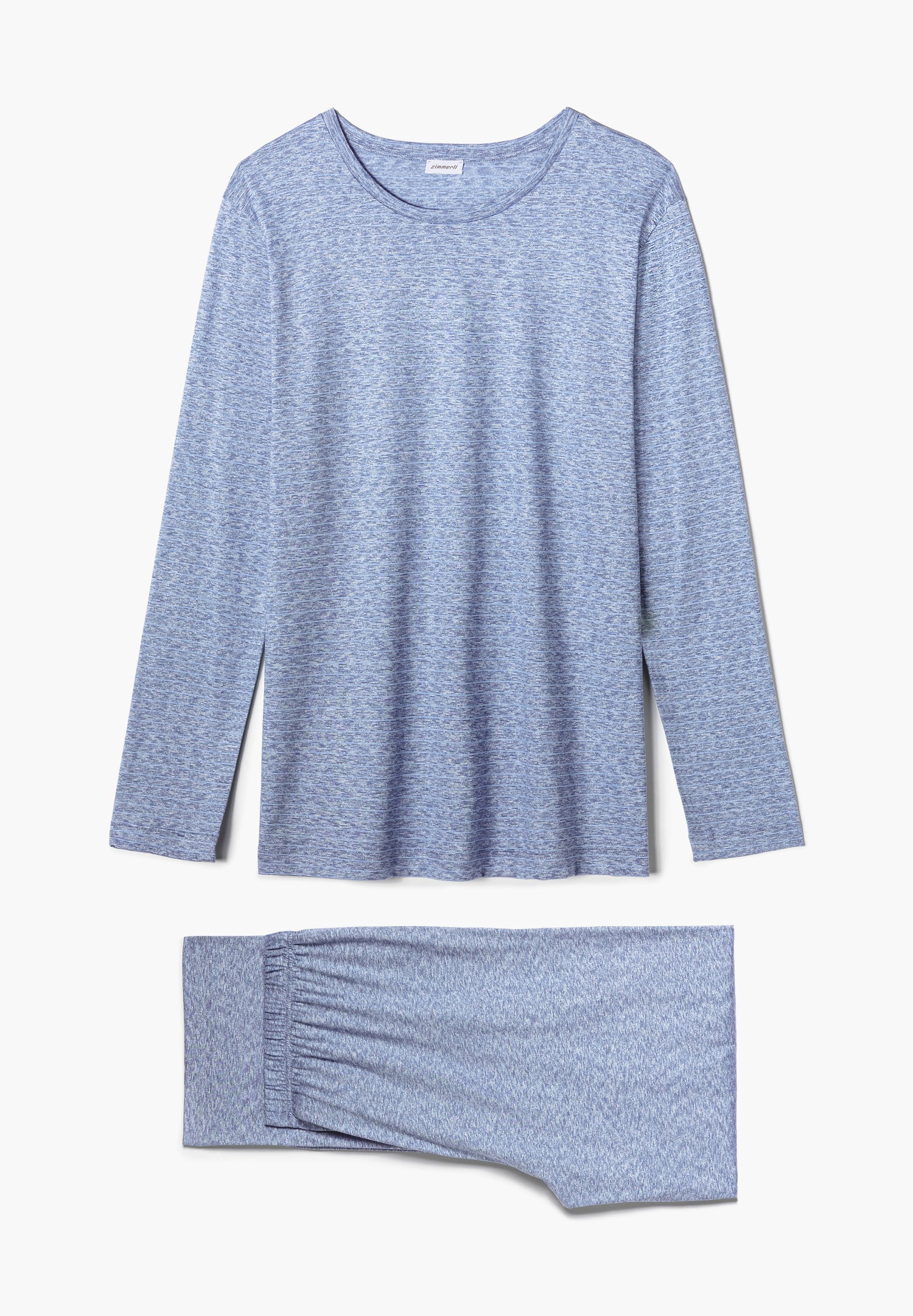 Filodiscozia | Pyjama lang - blue mélange stripes - Image 2
