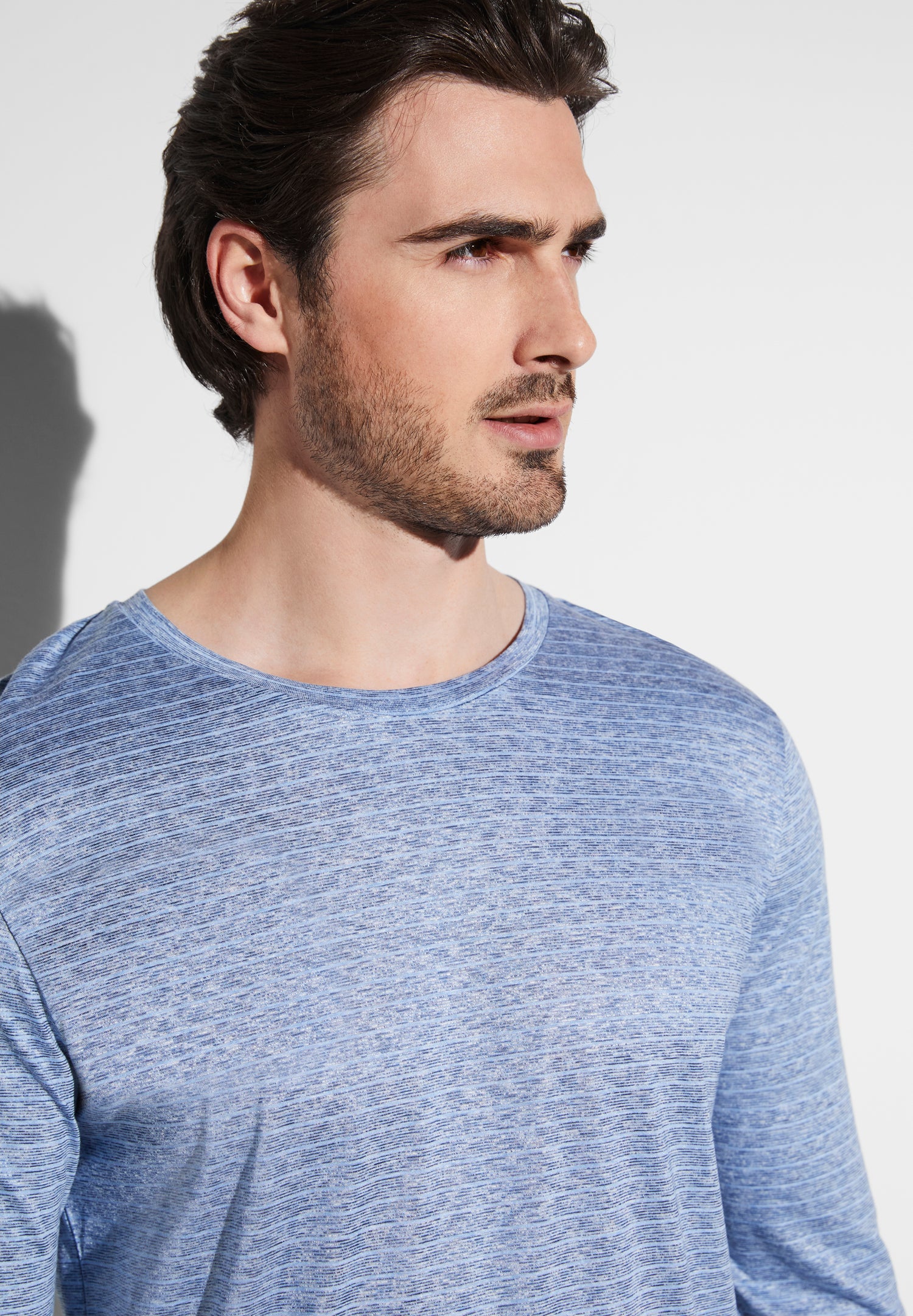 Filodiscozia | Pyjama lang - blue mélange stripes - Image 3