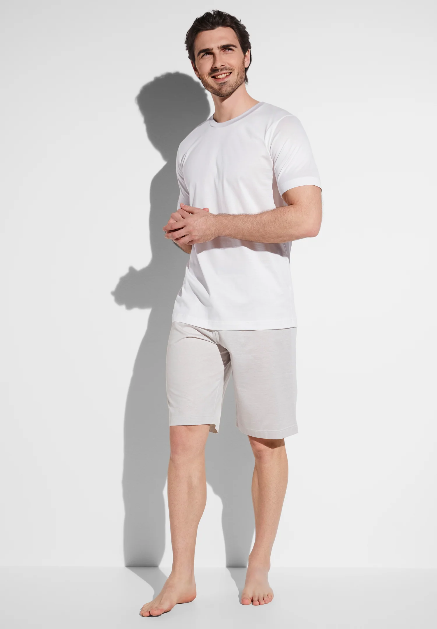 Filodiscozia Stripes | Pyjama kurz - sand stripes