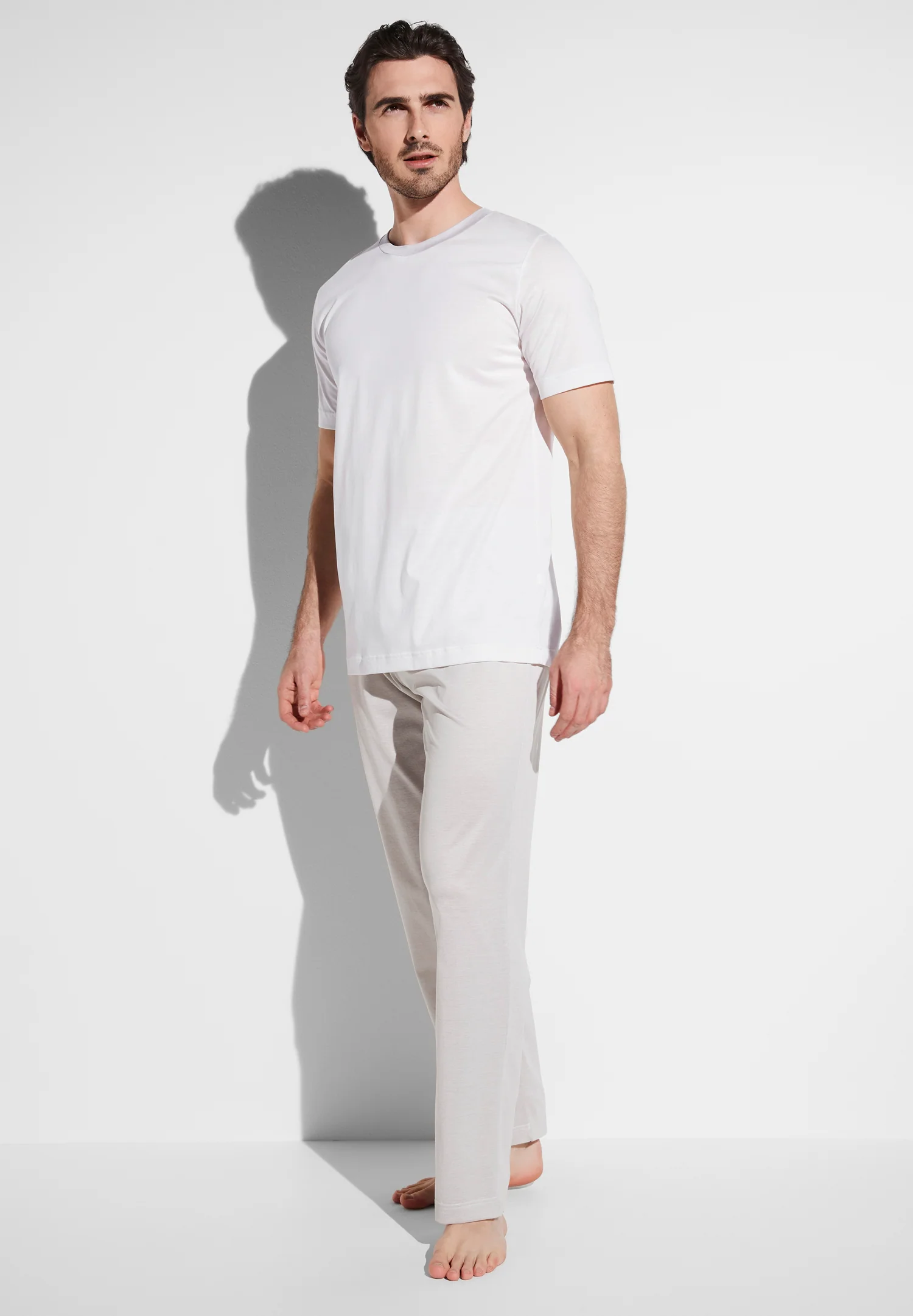Filodiscozia Stripes | Pyjama lang kurzarm - sand stripes