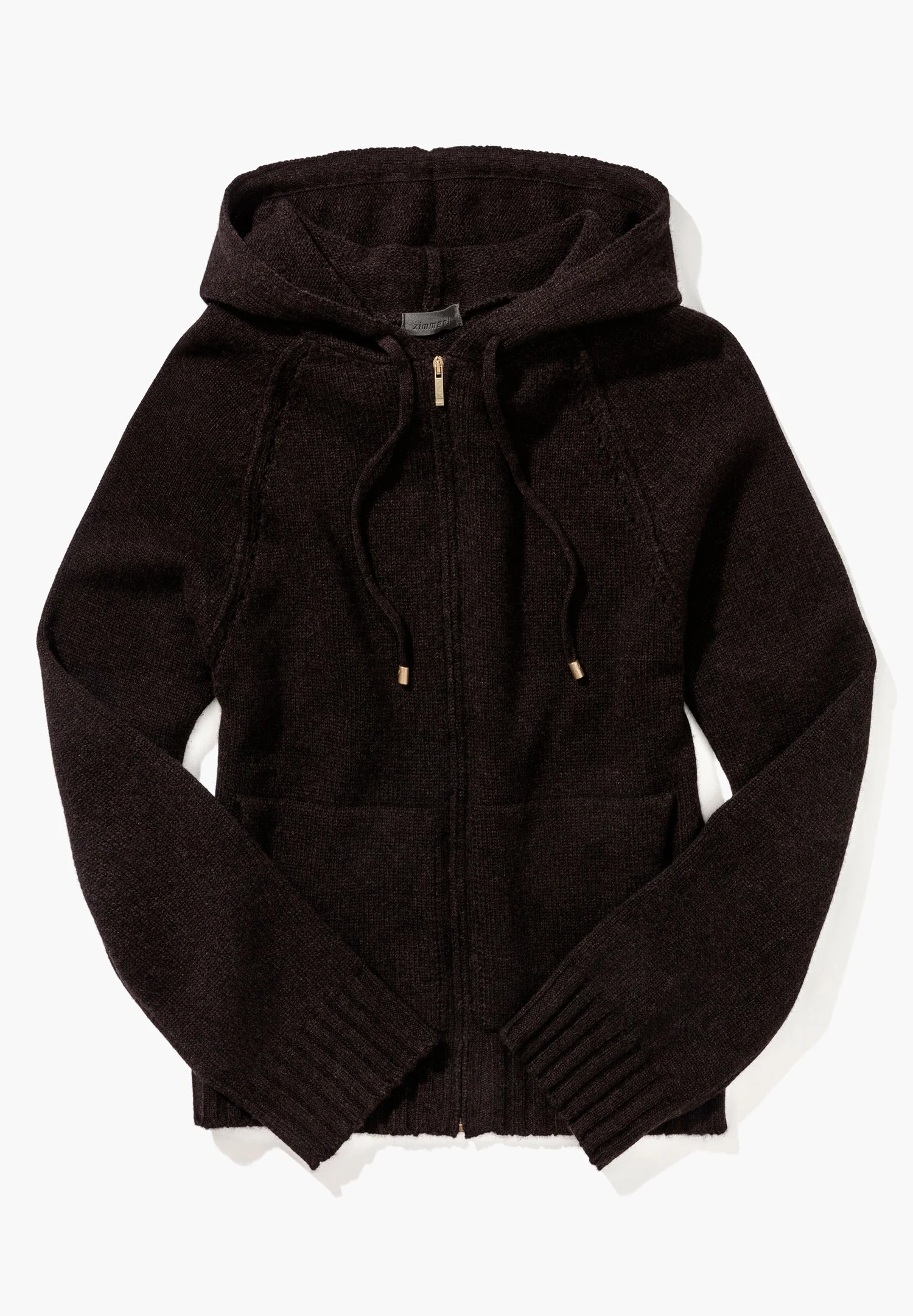 Flat Knit | Jacke - chocolate melange - Image 4