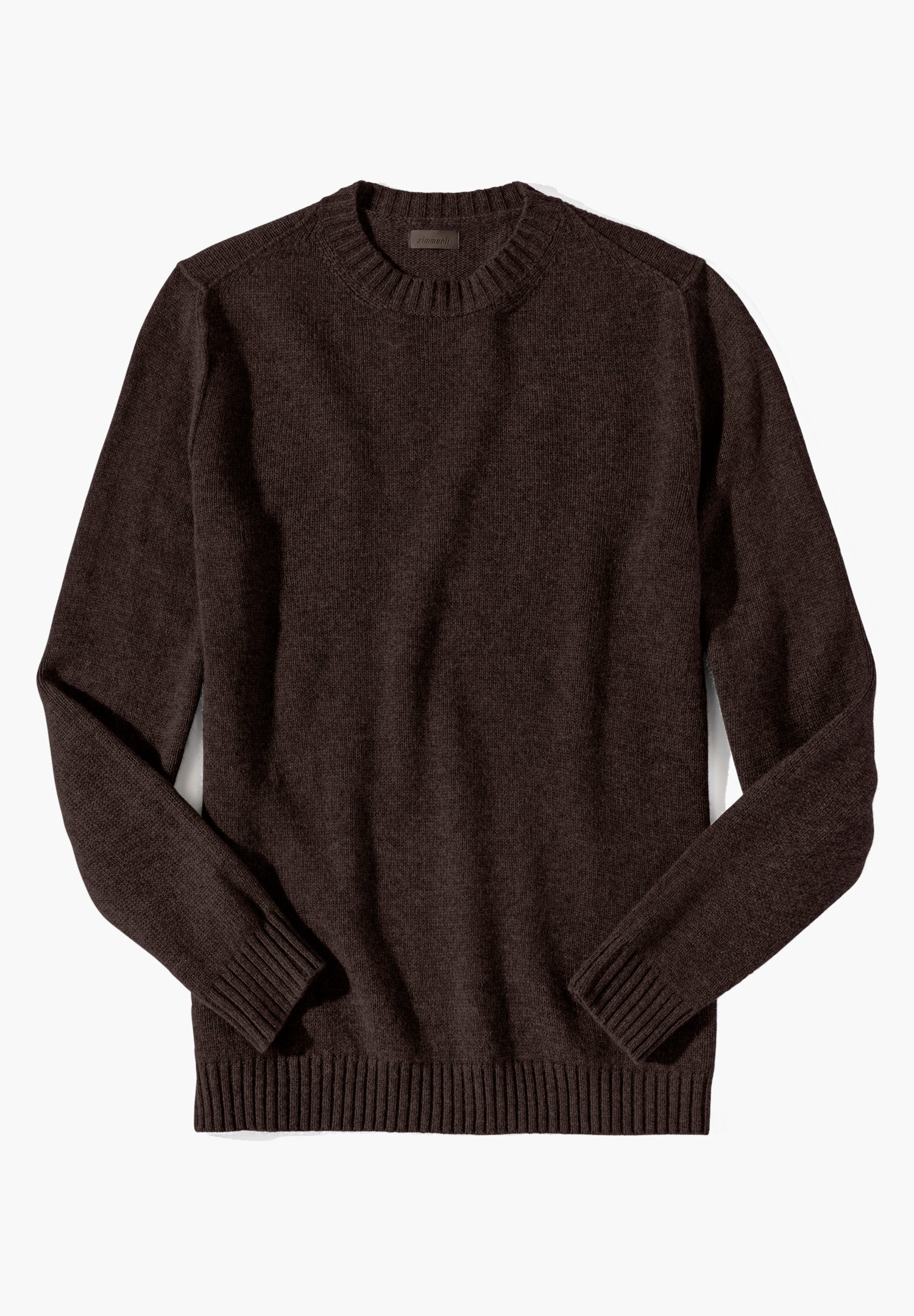 Flat Knit | Pullover - chocolate melange - Image 4