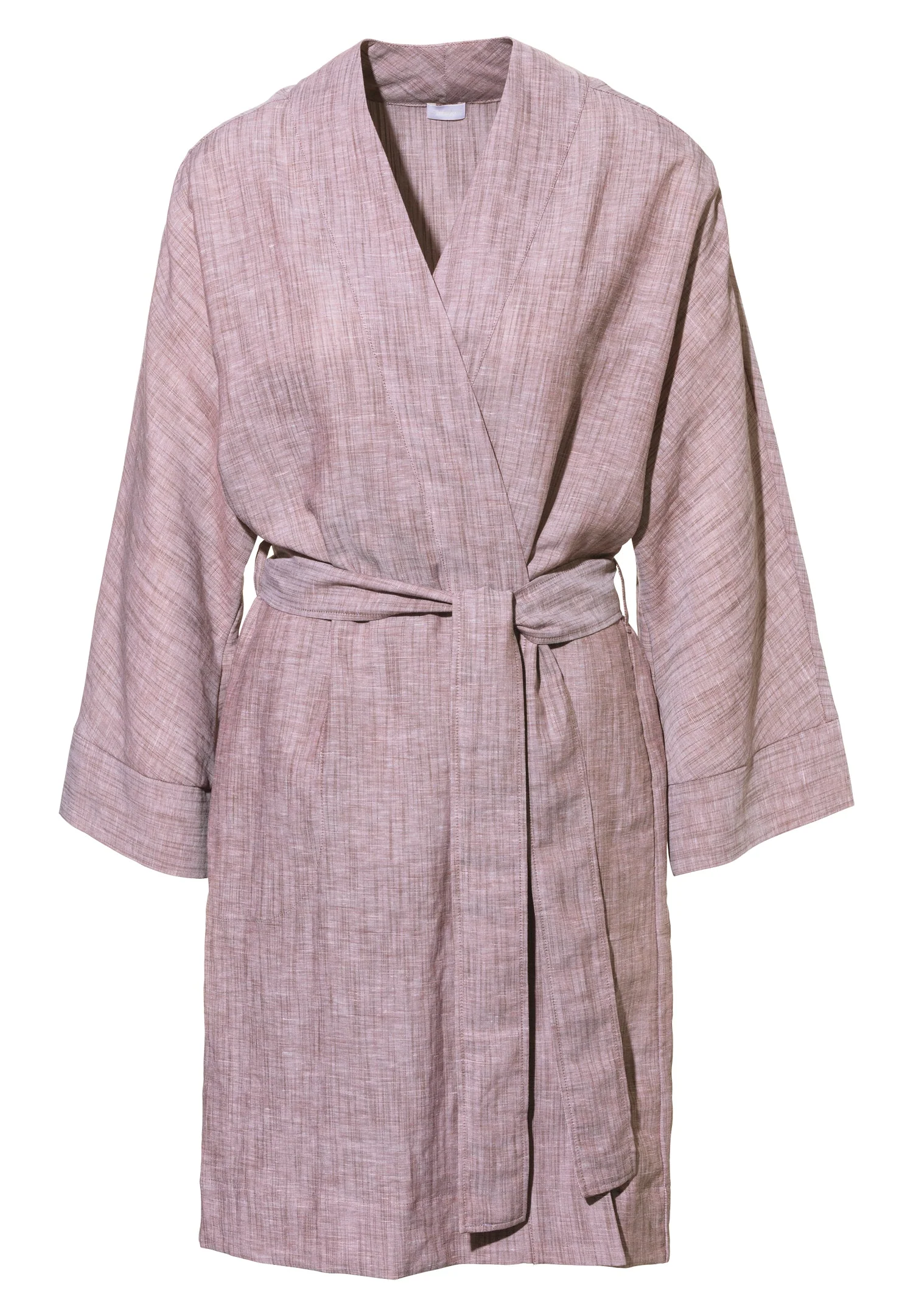 Linen Blend | Morgenmantel kurz - red sand - Image 2