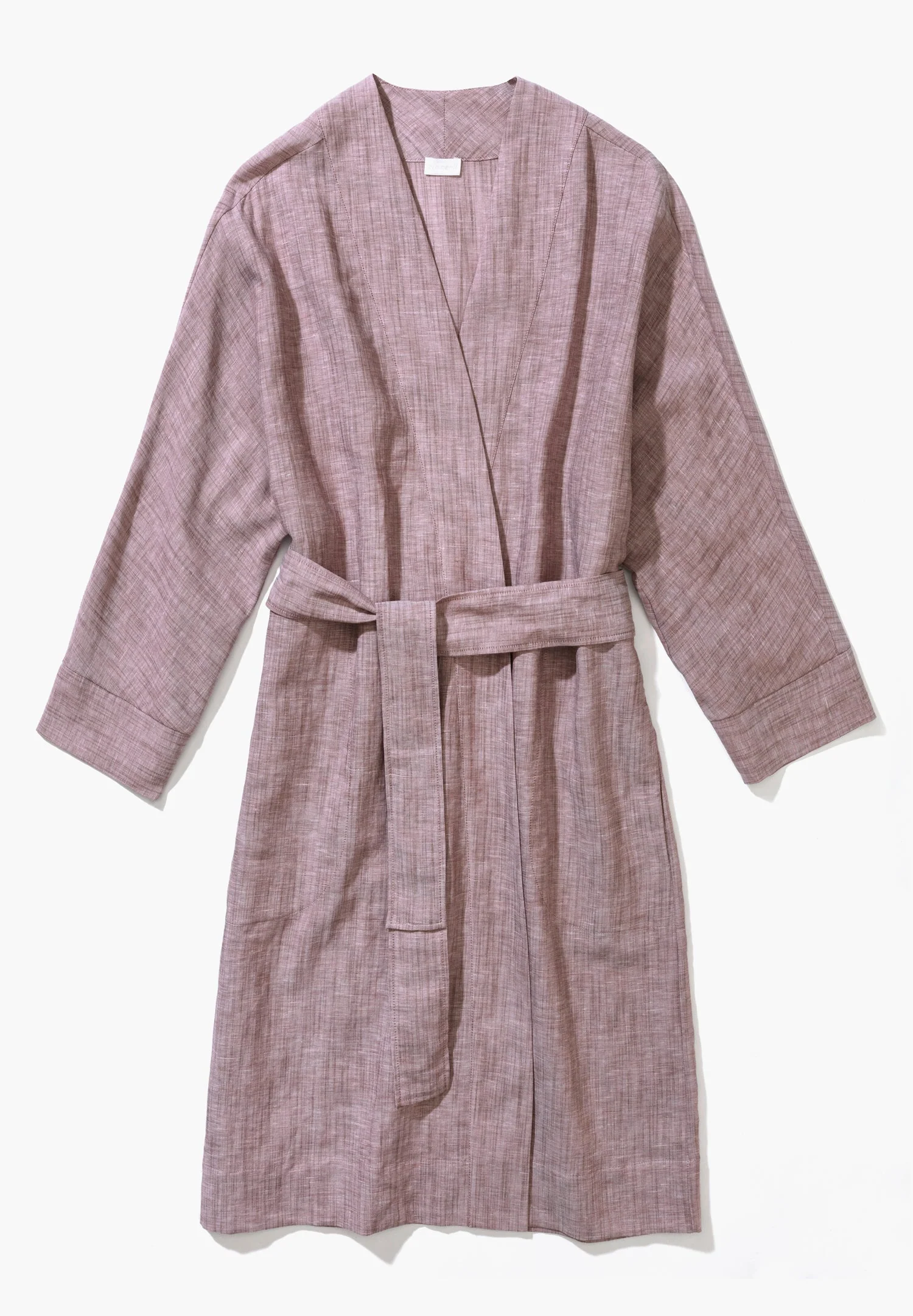Linen Blend | Morgenmantel kurz - red sand - Image 4