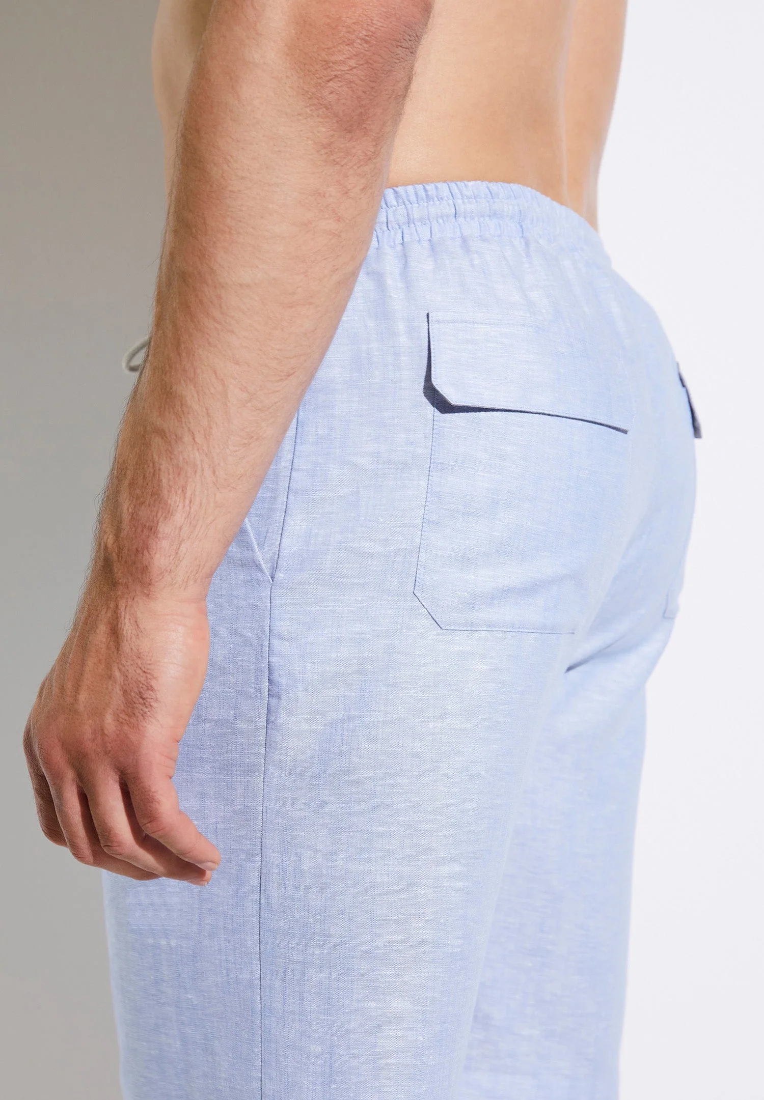Linen Blend | Shorts - light blue - Image 3