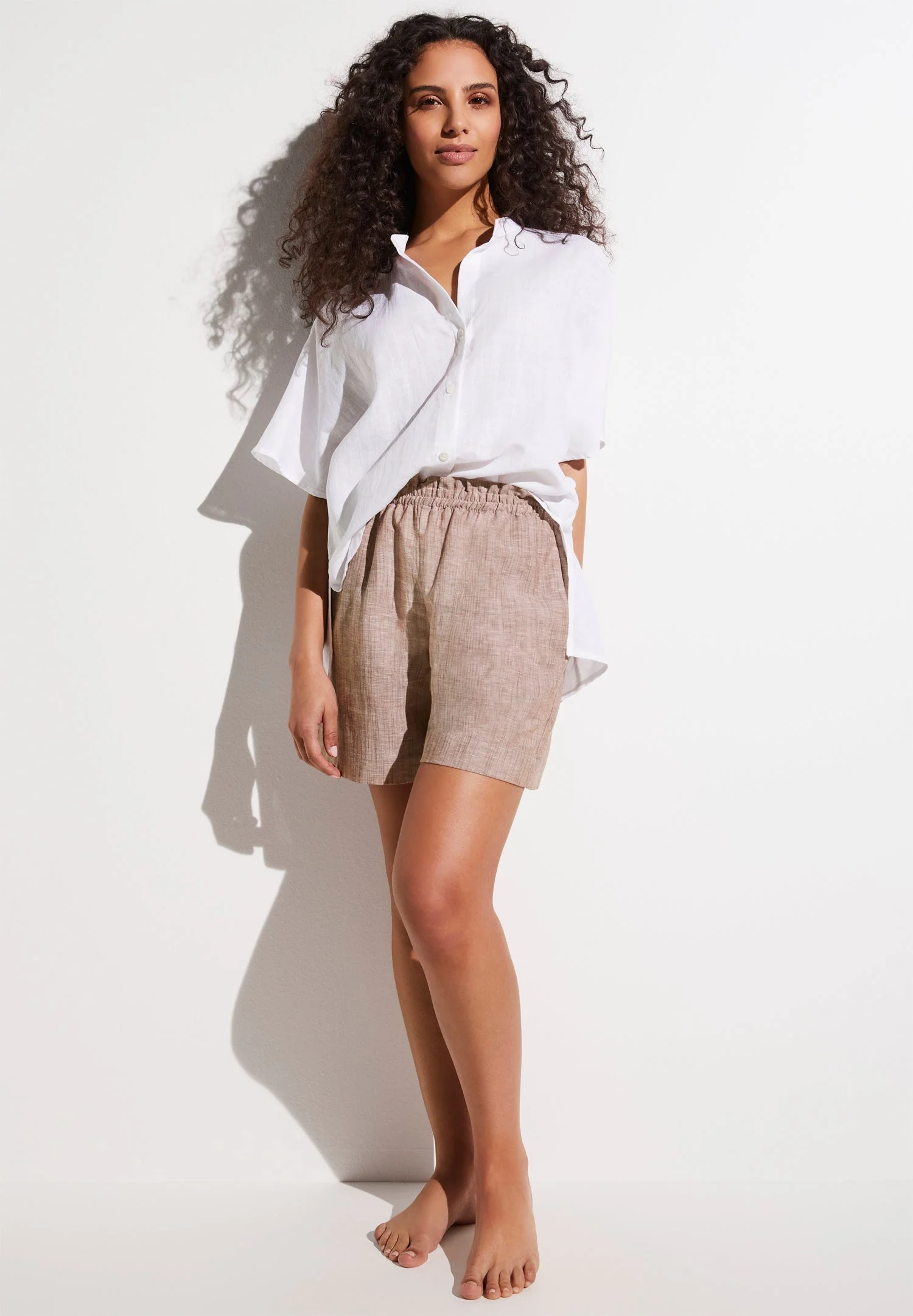 Linen Blend | Shorts - red sand - Image 3